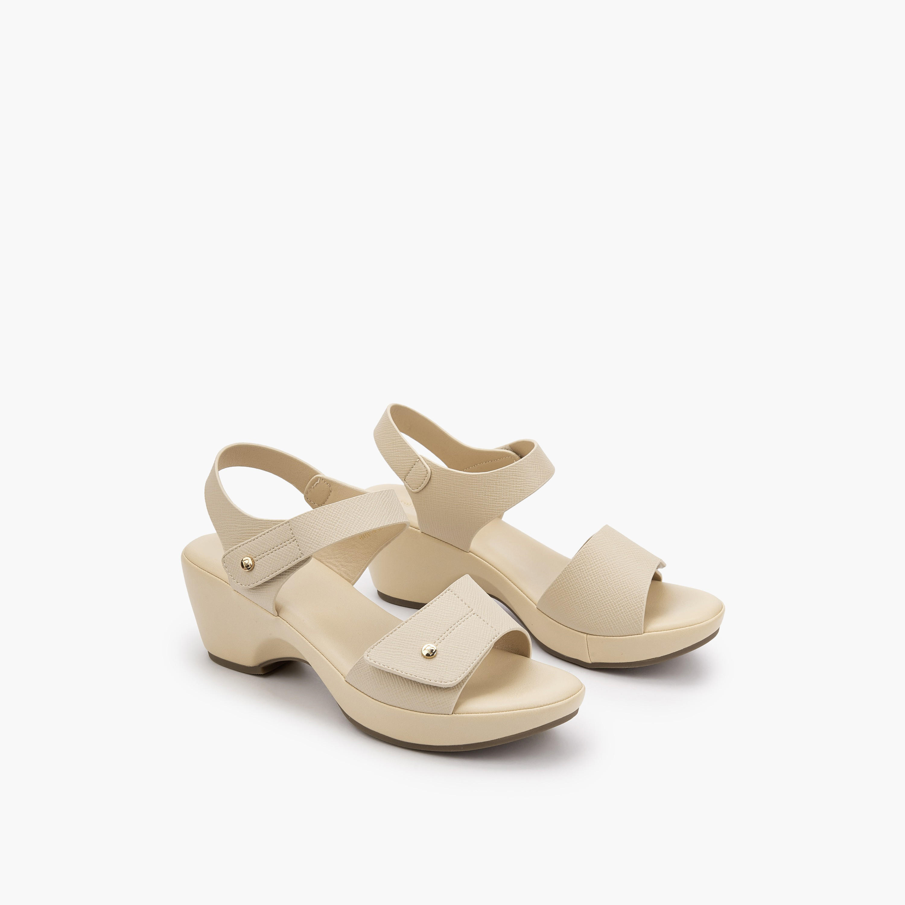 Flora Bella Women Textured Wedge Heel Sandals-women-shoes-sandals-heeled-image-1