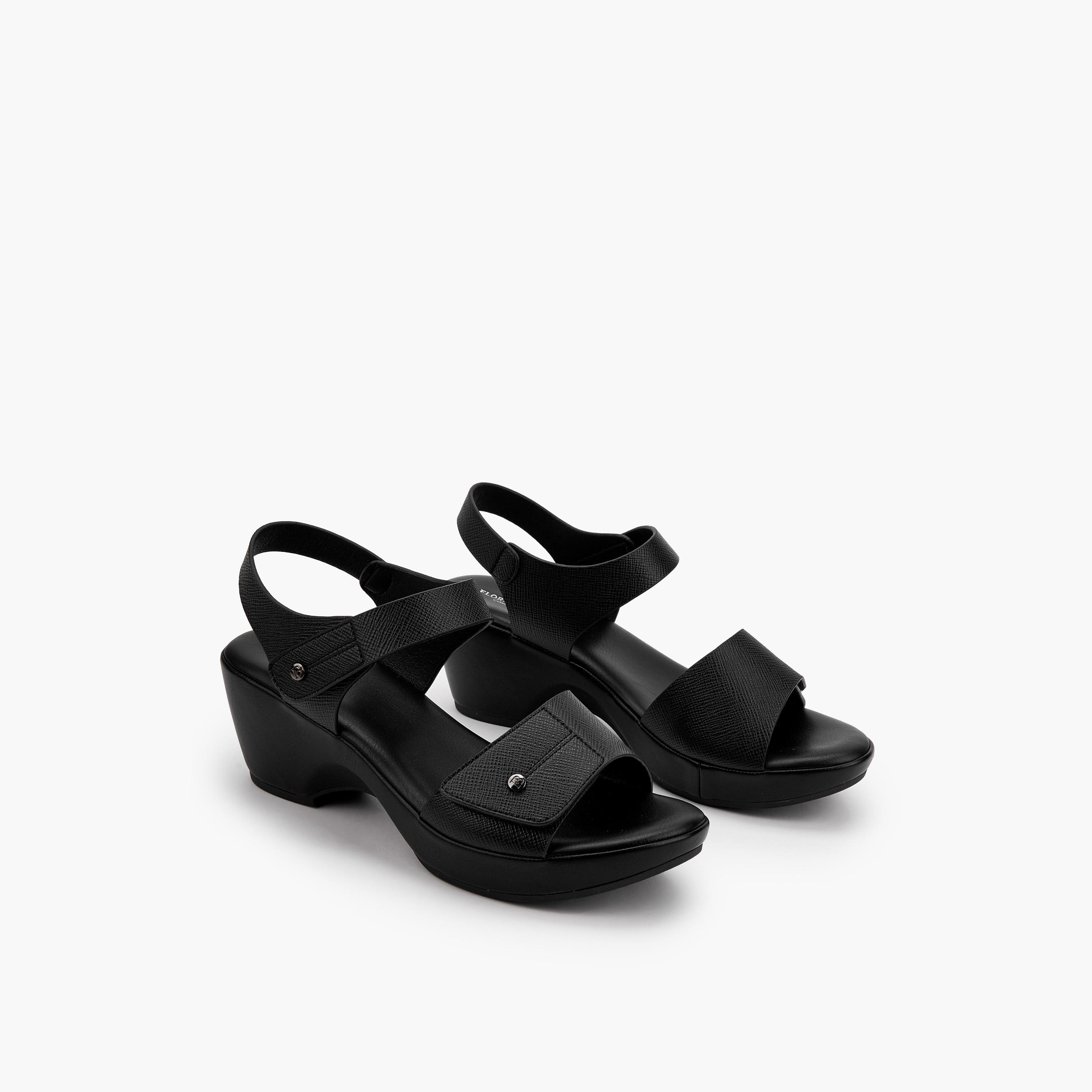 Flora Bella Women Textured Wedge Heel Sandals-women-shoes-sandals-heeled-image-1