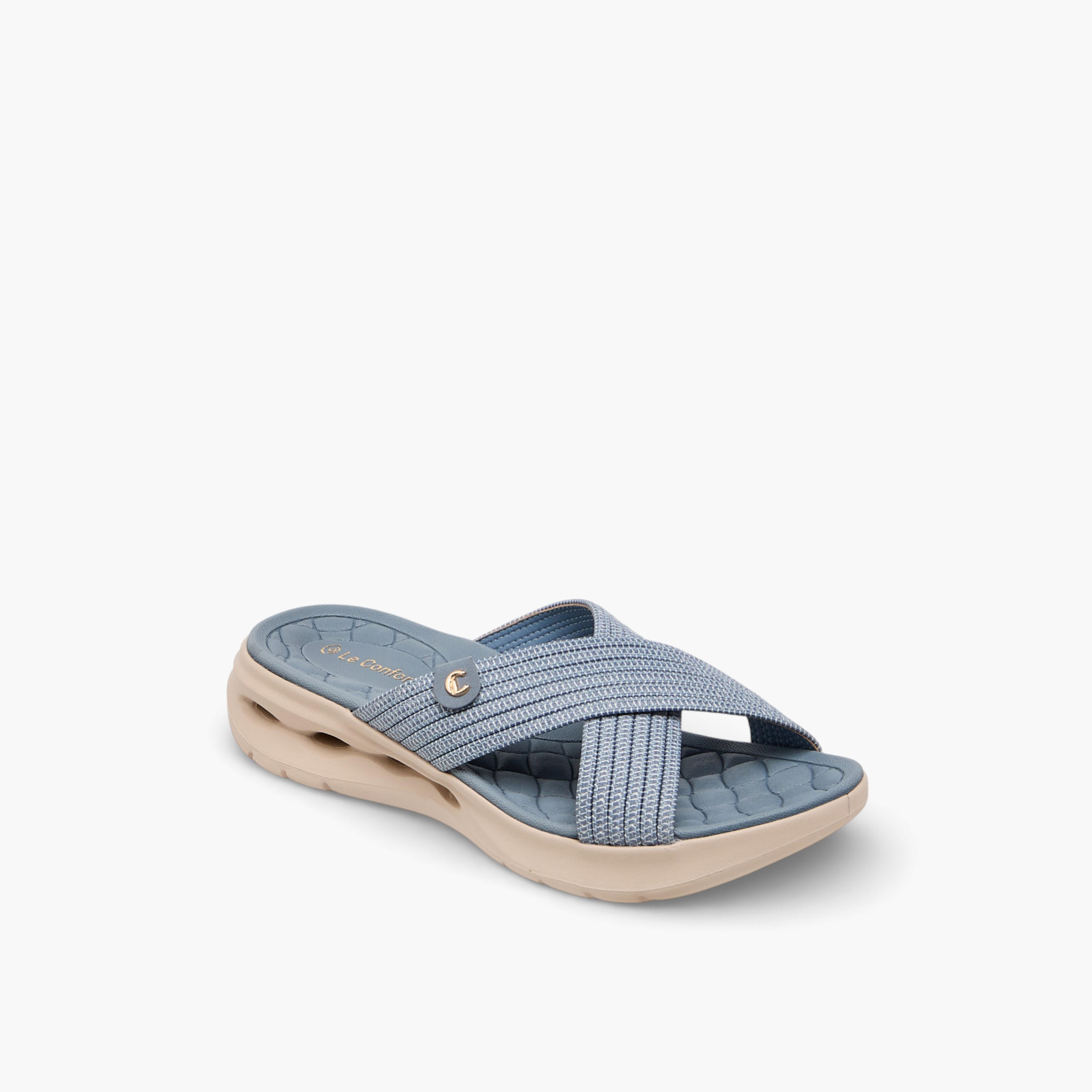 صندل مريح بأحزمة متقاطعة للنساء من لو كونفورت-women-shoes-sandals-heeled-image-2