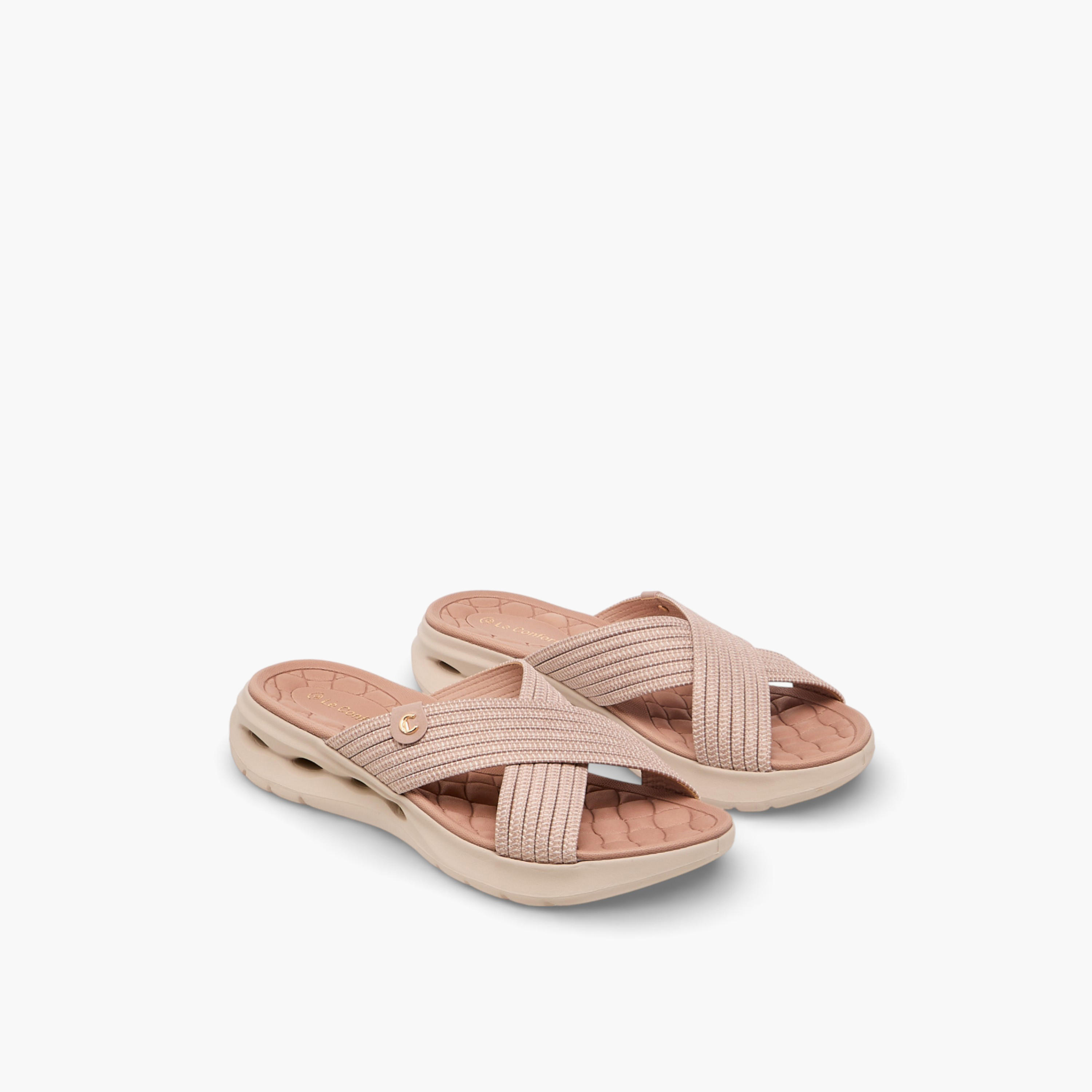 Le Confort Women Cross Strap Comfort Sandals-women-shoes-sandals-heeled-image-1