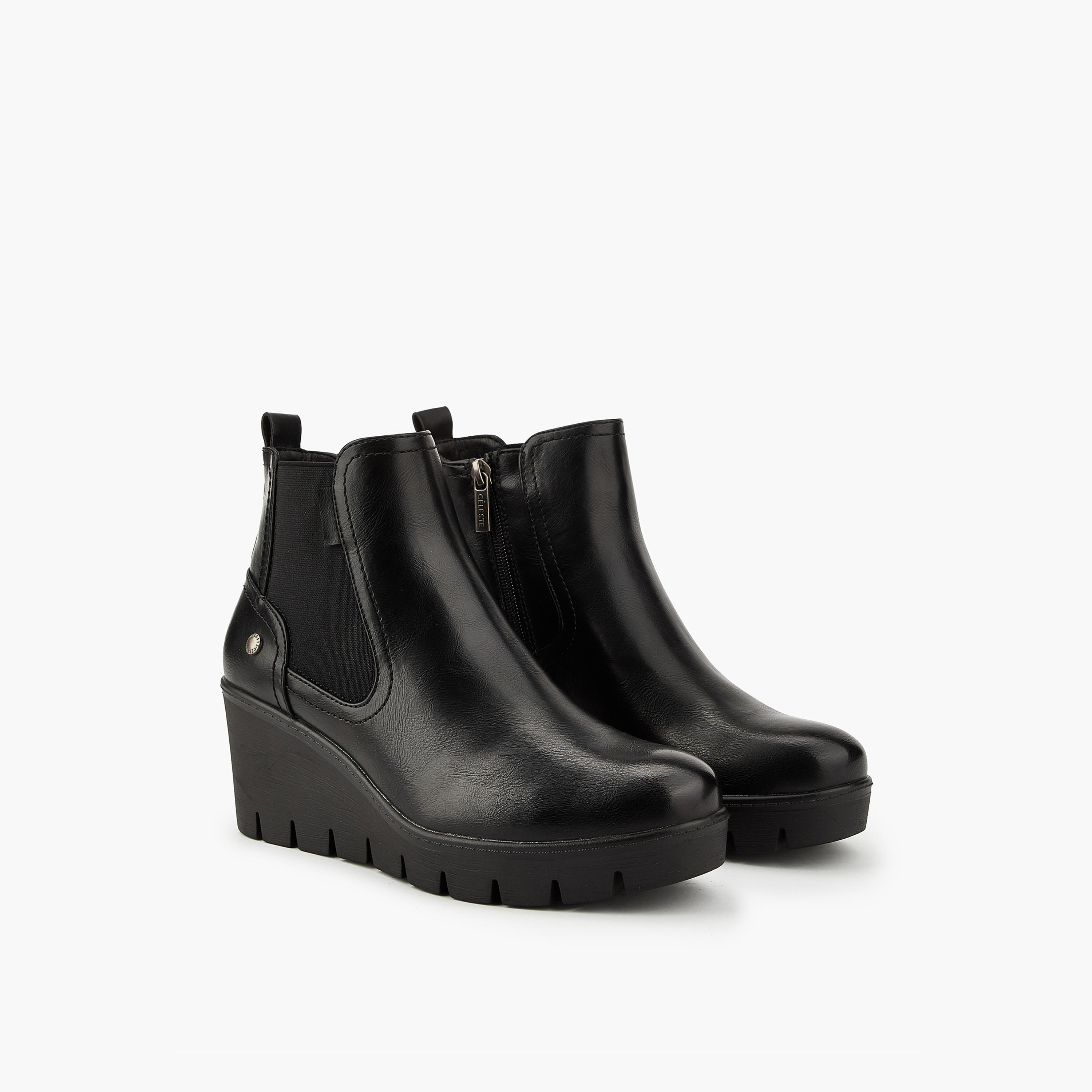بوت طول الكاحل بكعب ويدج للنساء من سيليست-women-shoes-boots-image-6