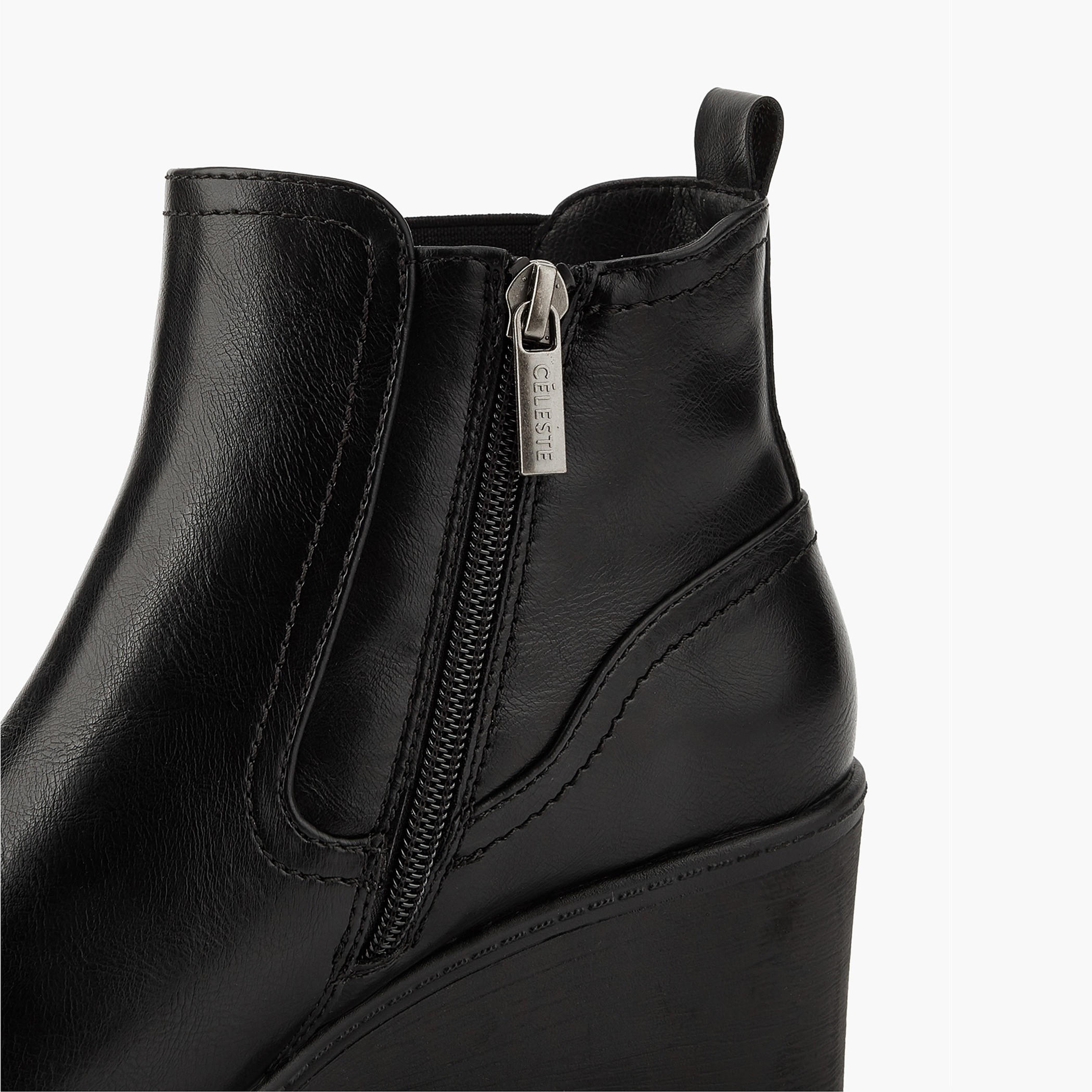 بوت طول الكاحل بكعب ويدج للنساء من سيليست-women-shoes-boots-image-2