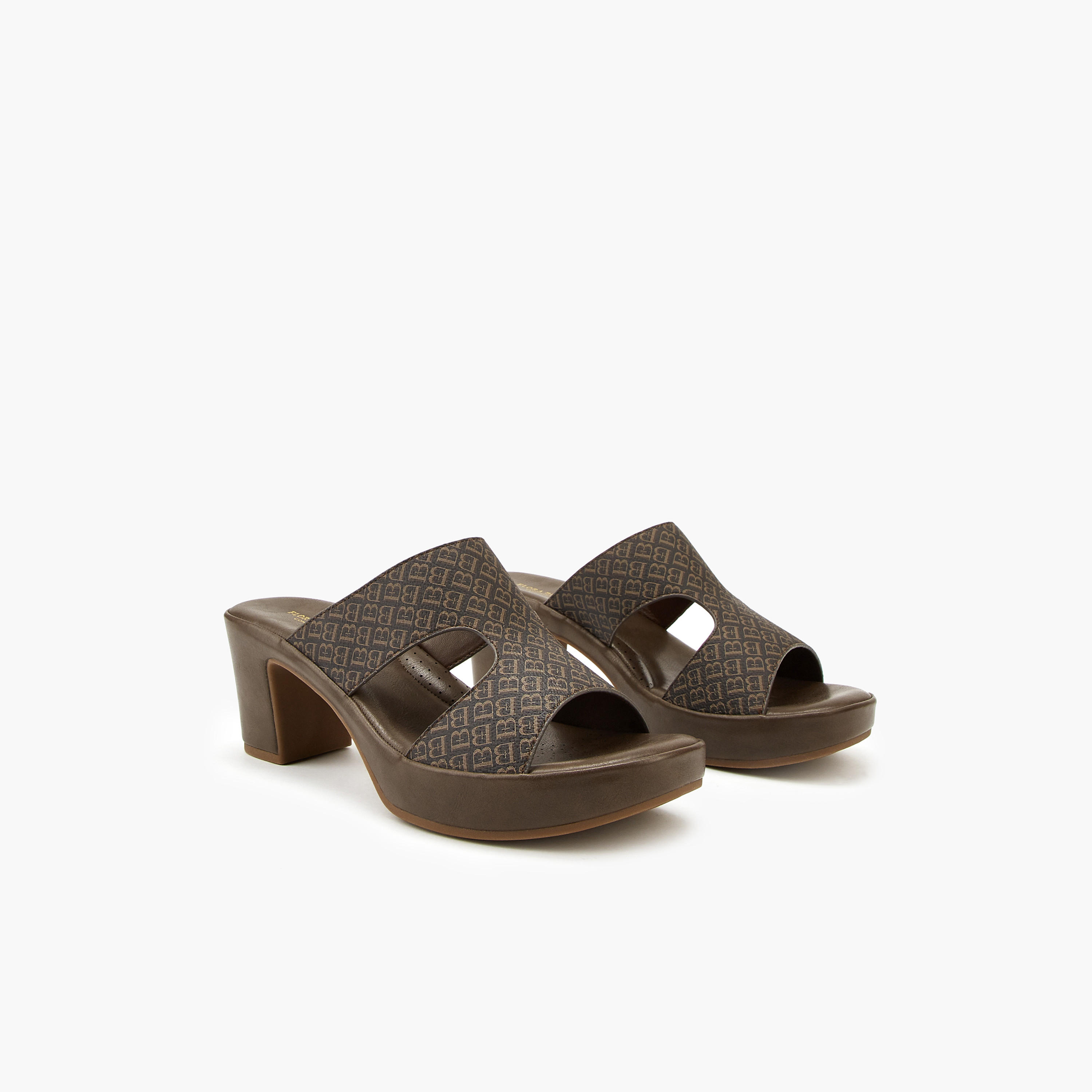 صندل بكعب سميك وطبعات مونوجرام من فلورا بيلا-women-shoes-sandals-heeled-image-1