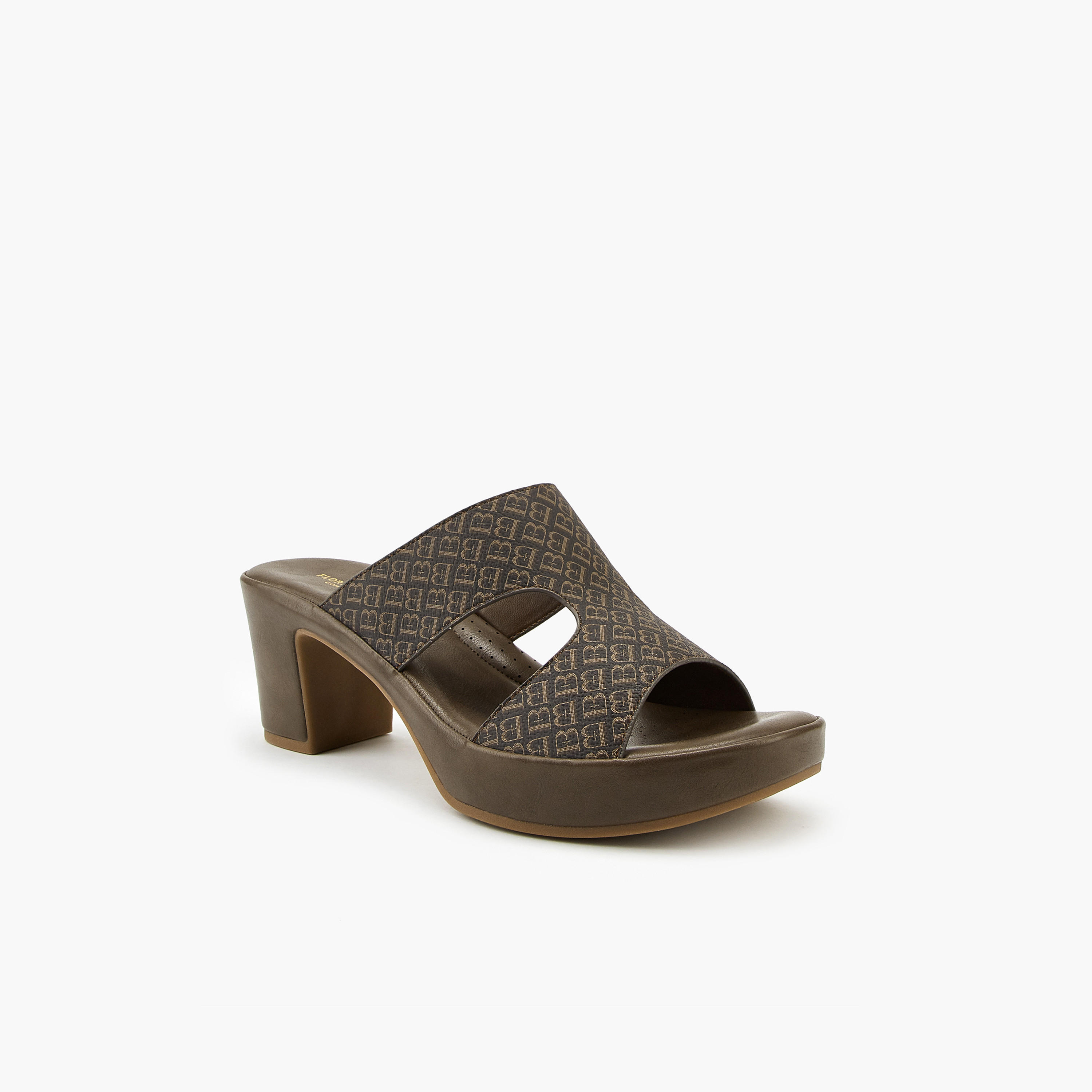 صندل بكعب سميك وطبعات مونوجرام من فلورا بيلا-women-shoes-sandals-heeled-image-2