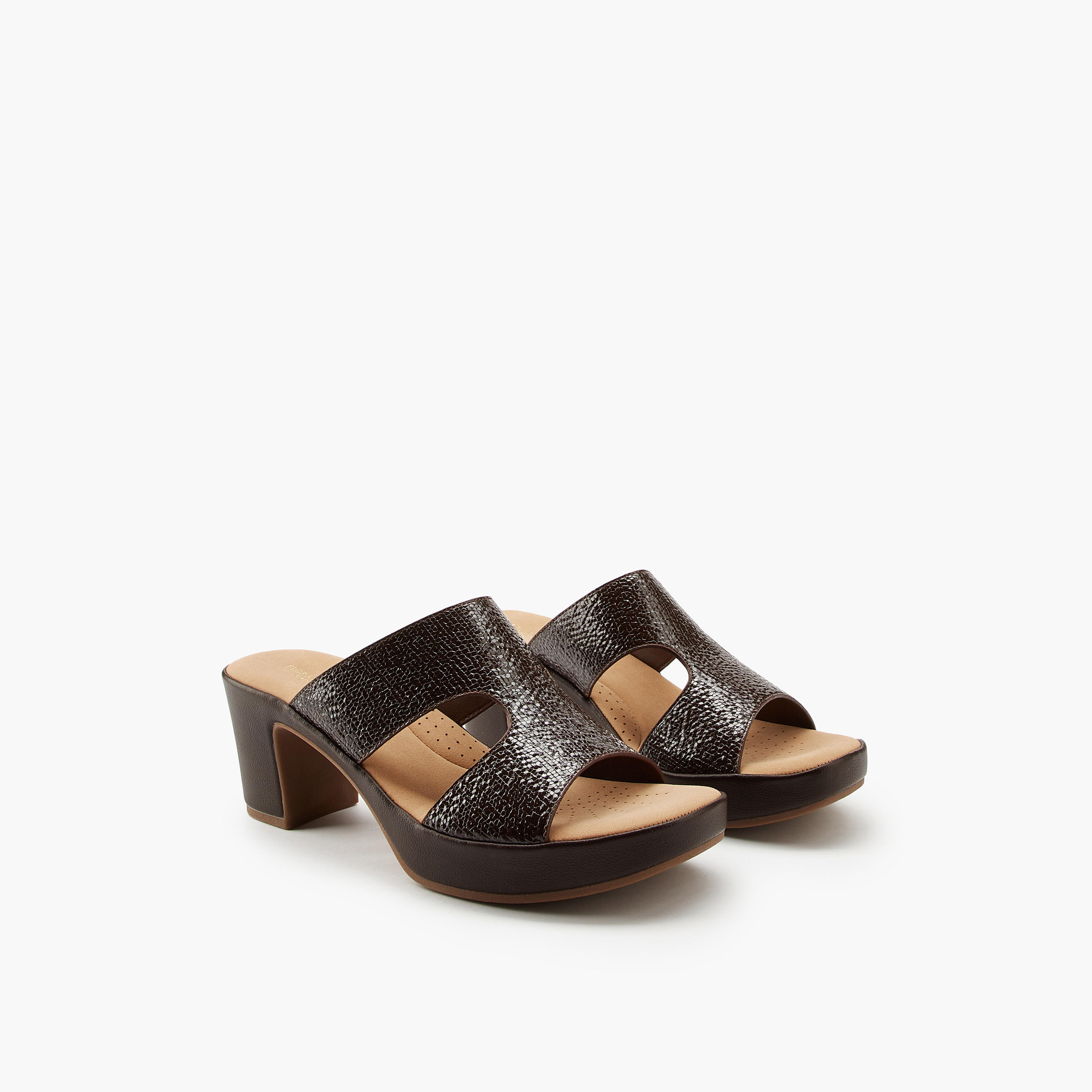Flora Bella Textured Slip-On Sandals with Block Heels-women-shoes-sandals-heeled-image-1