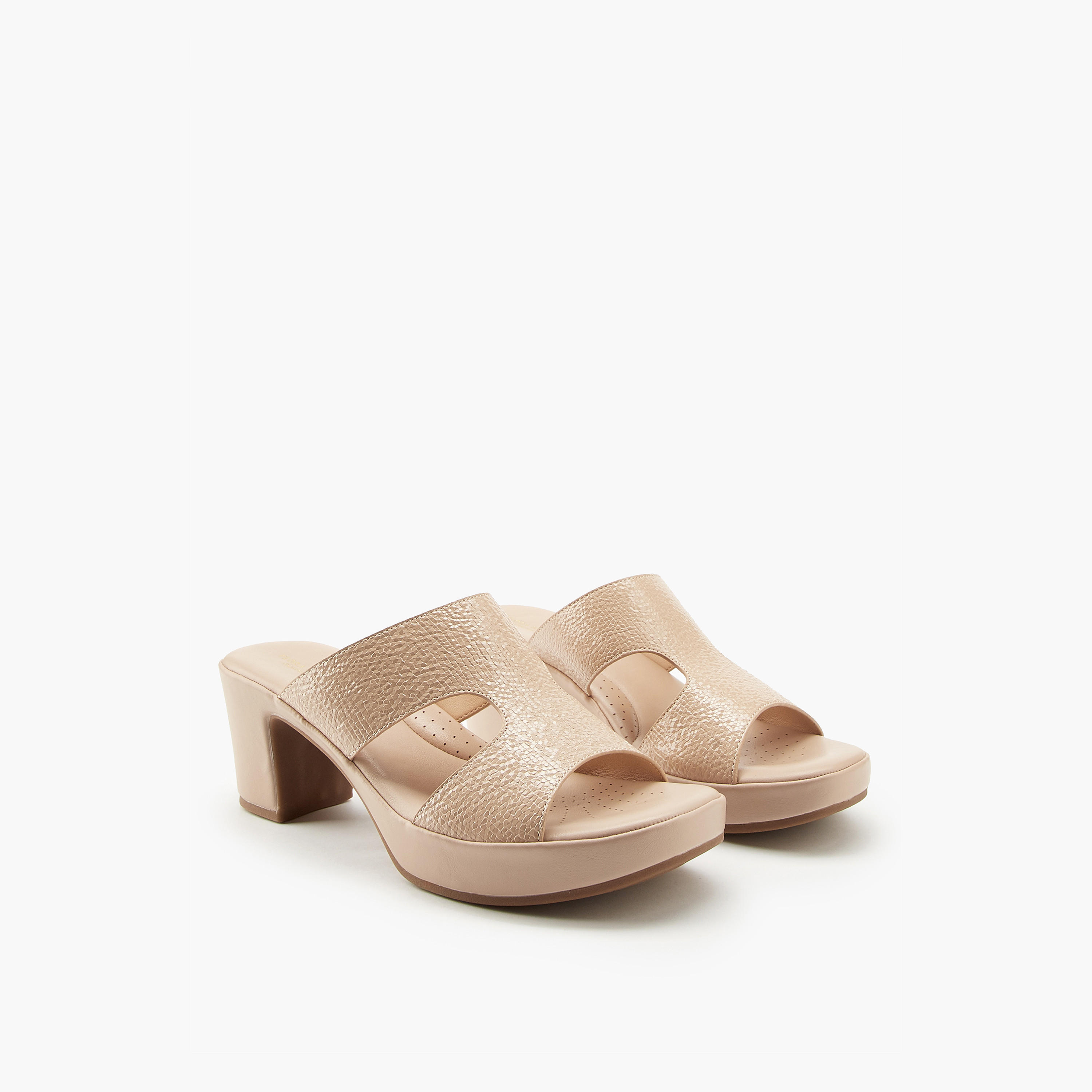 Flora Bella Textured Slip-On Sandals with Block Heels-women-shoes-sandals-heeled-image-1