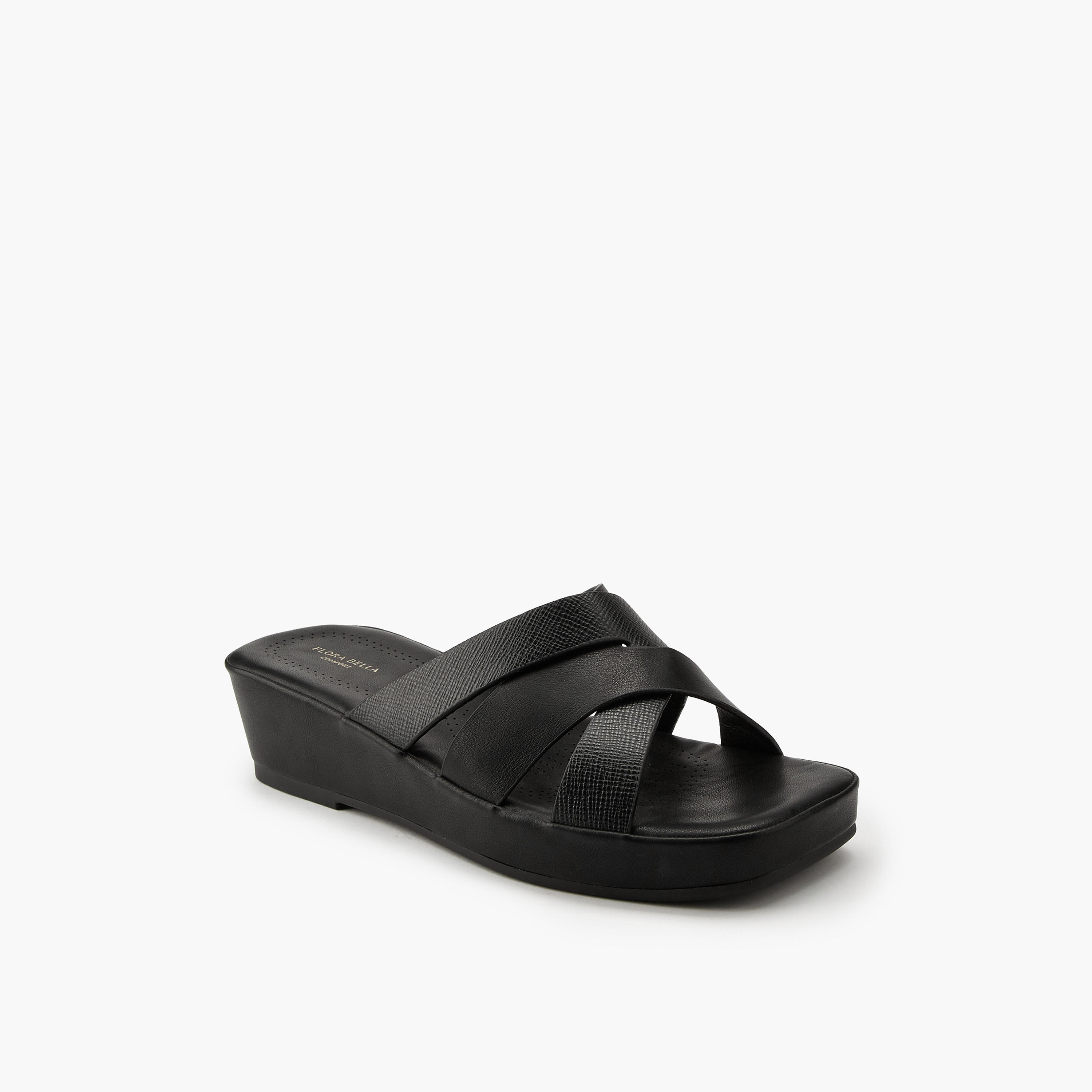 Flora Bella Textured Criss-Cross Wedge Sandals-women-shoes-sandals-heeled-image-3