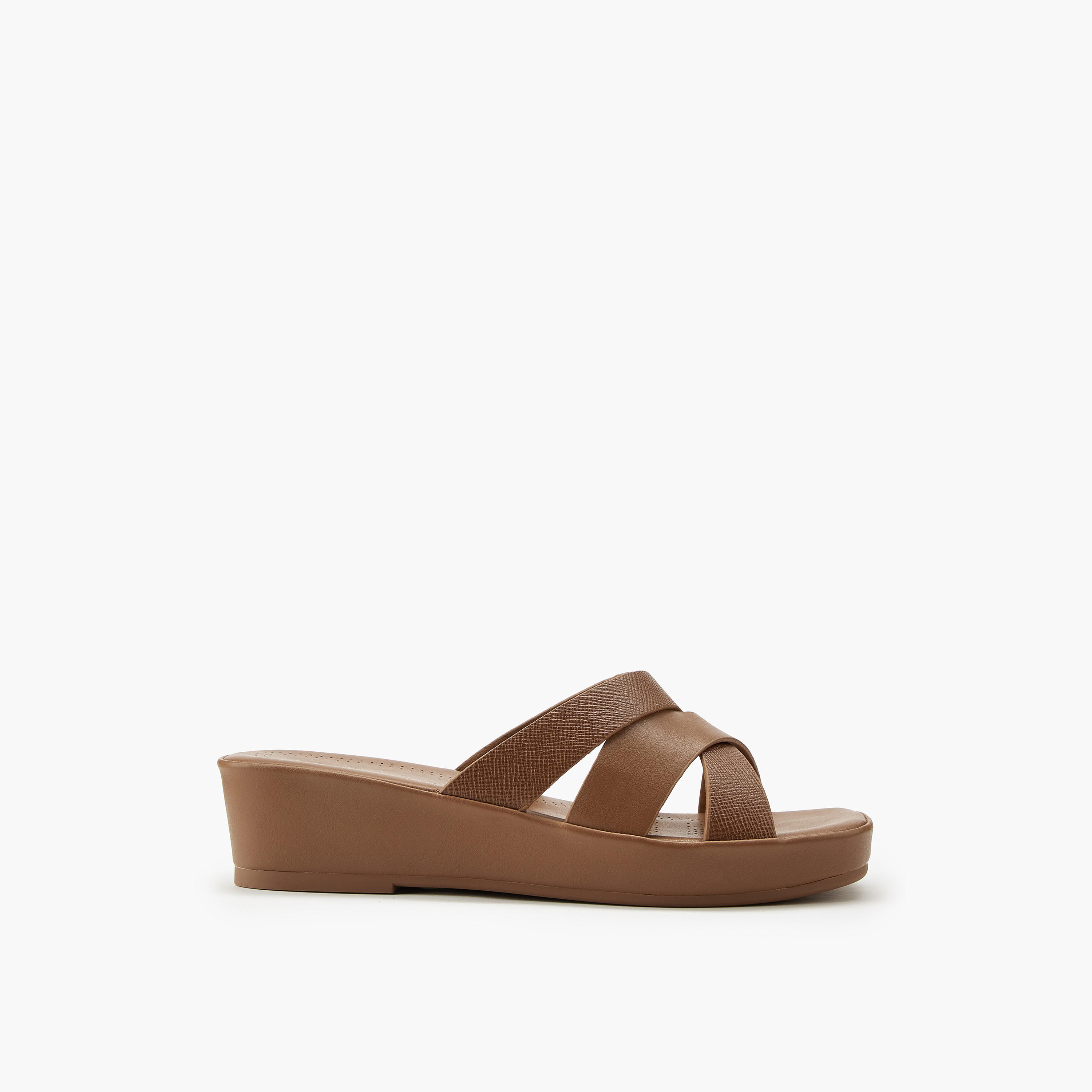 Flora Bella Textured Criss-Cross Wedge Sandals-women-shoes-sandals-heeled-image-2