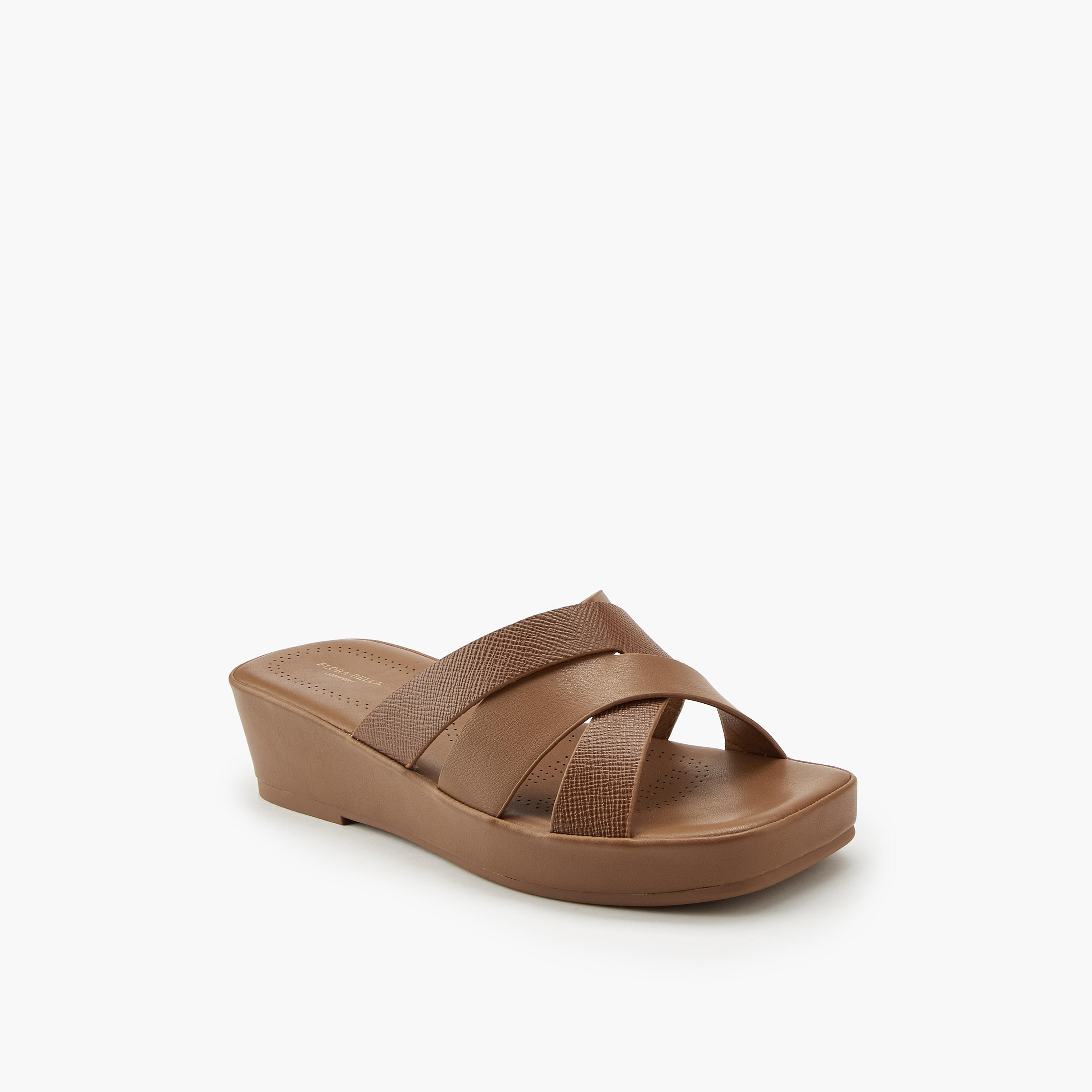 Flora Bella Textured Criss-Cross Wedge Sandals-women-shoes-sandals-heeled-image-3