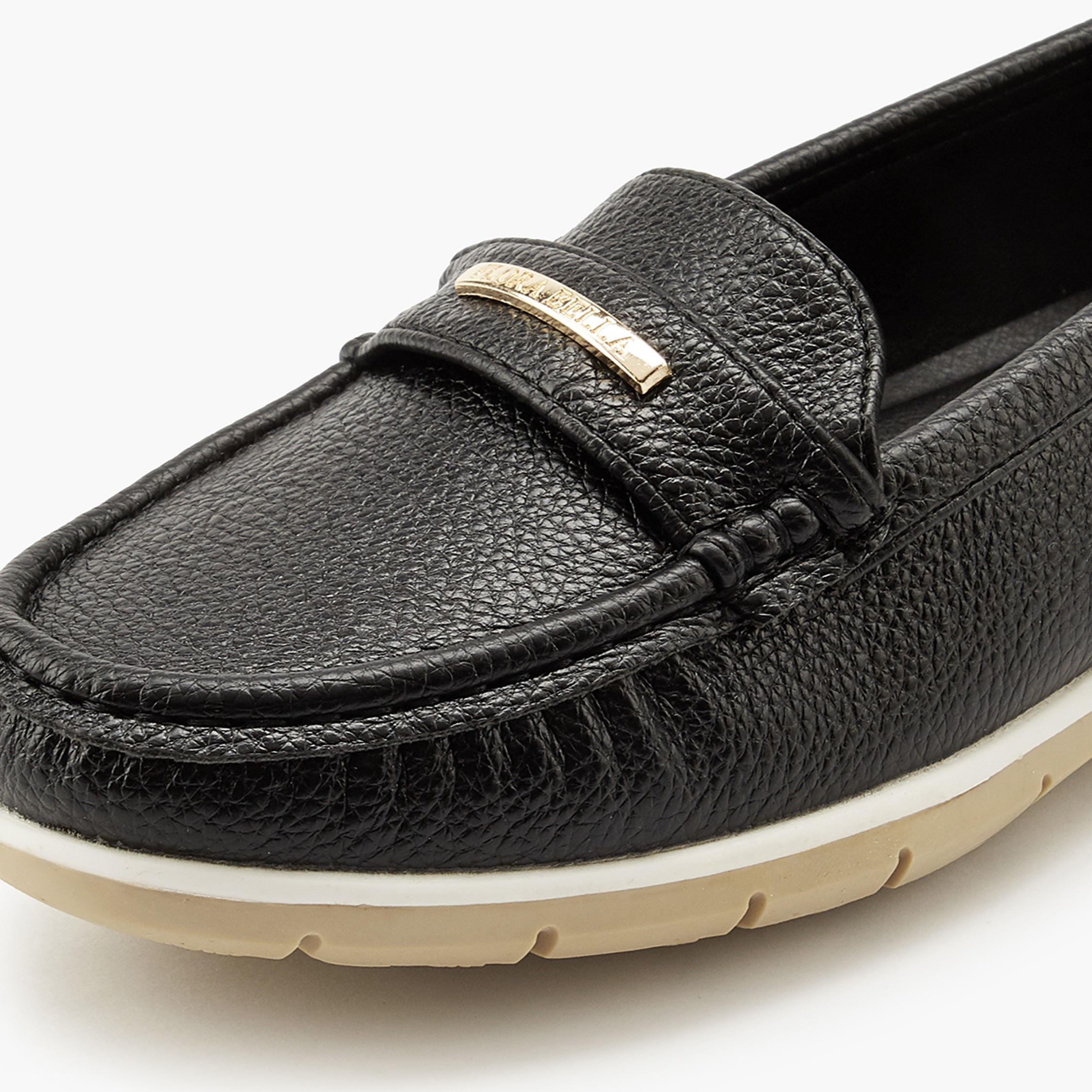Flora Bella Textured Loafers with Metal Accent-women-shoes-loafersandmoccasins-image-4