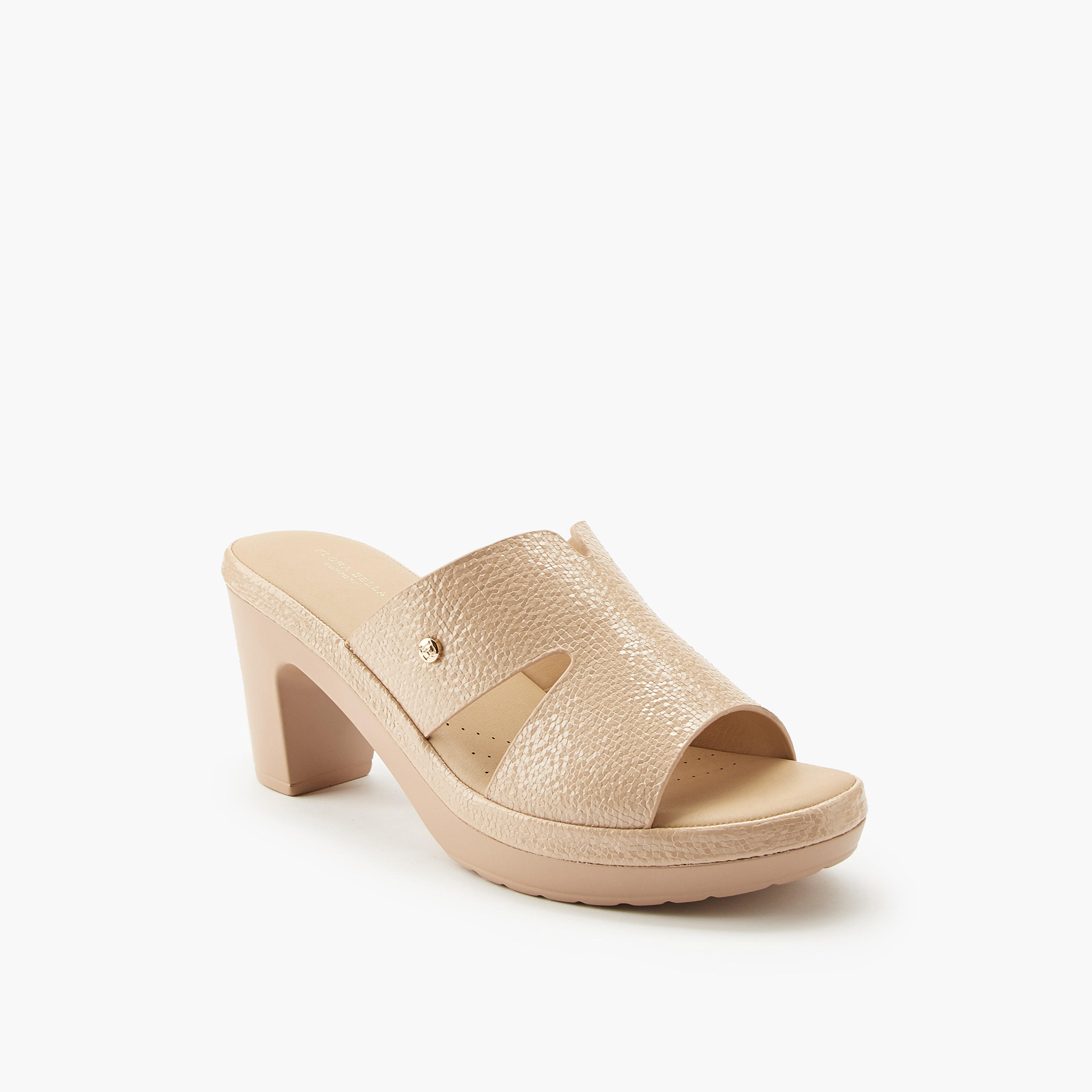 Flora Bella Textured Slip-On Sandals with Block Heels-women-shoes-sandals-heeled-image-3