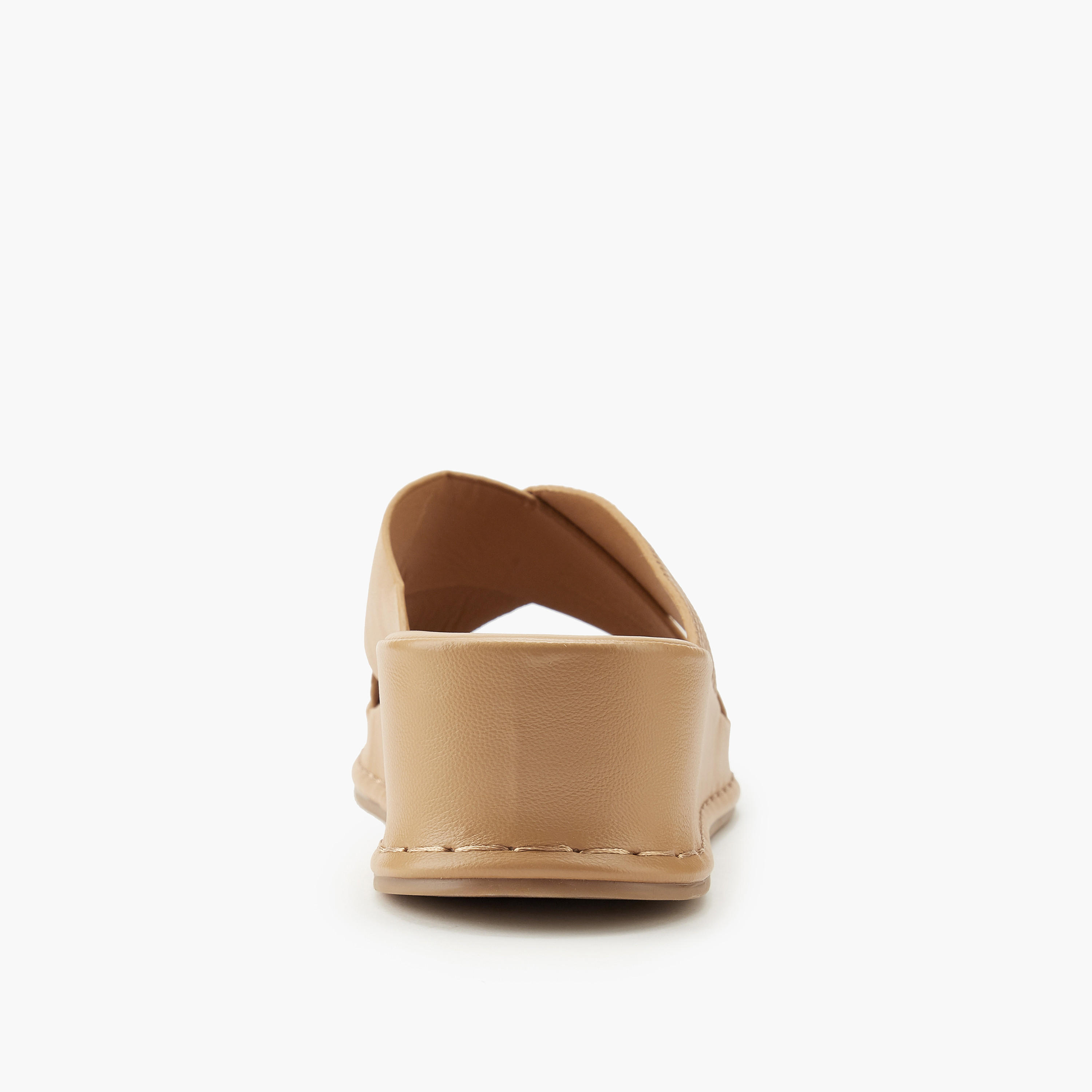 Flora Bella Textured Criss-Cross Slip-On Sandals-women-shoes-sandals-heeled-image-5