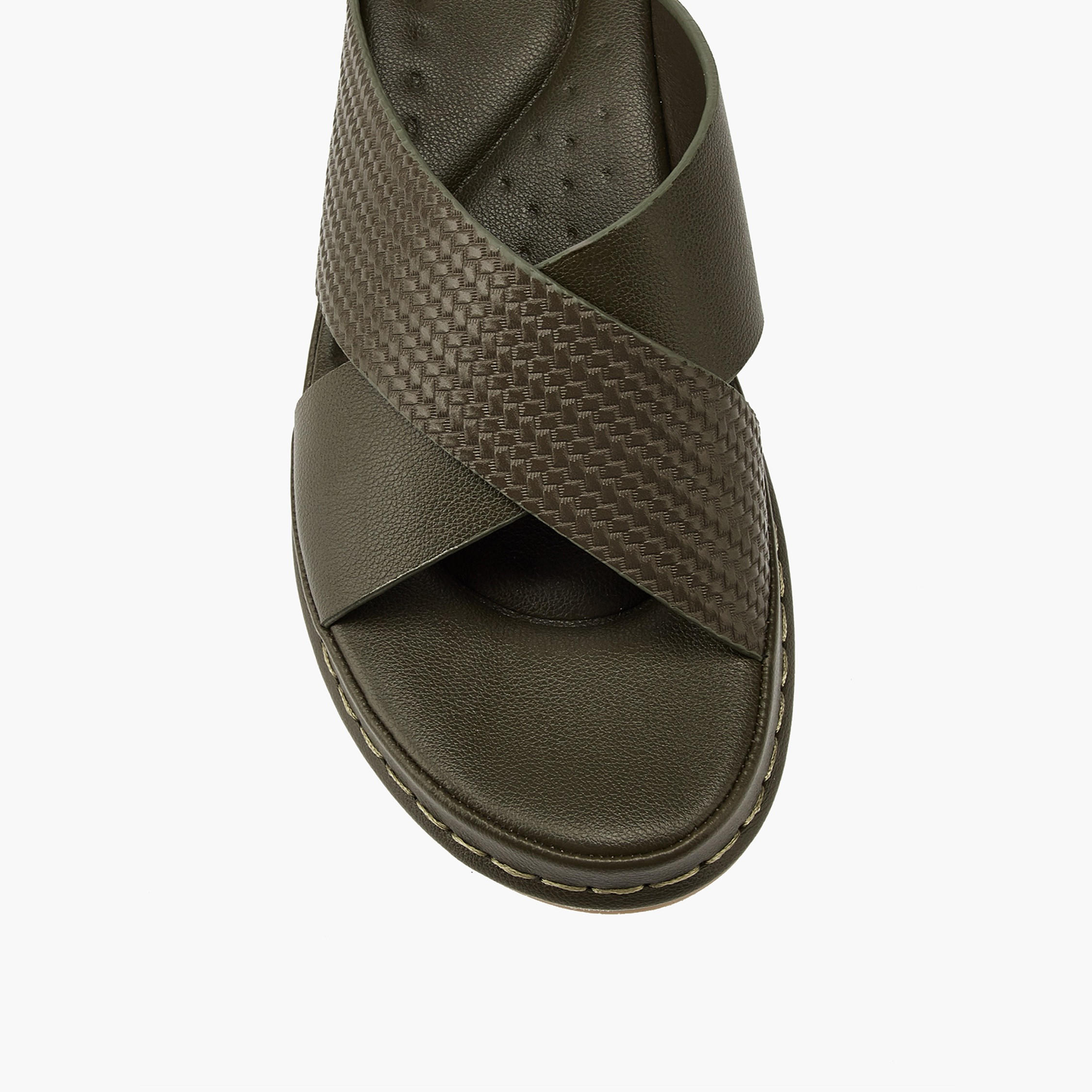 Flora Bella Textured Criss-Cross Slip-On Sandals-women-shoes-sandals-heeled-image-4