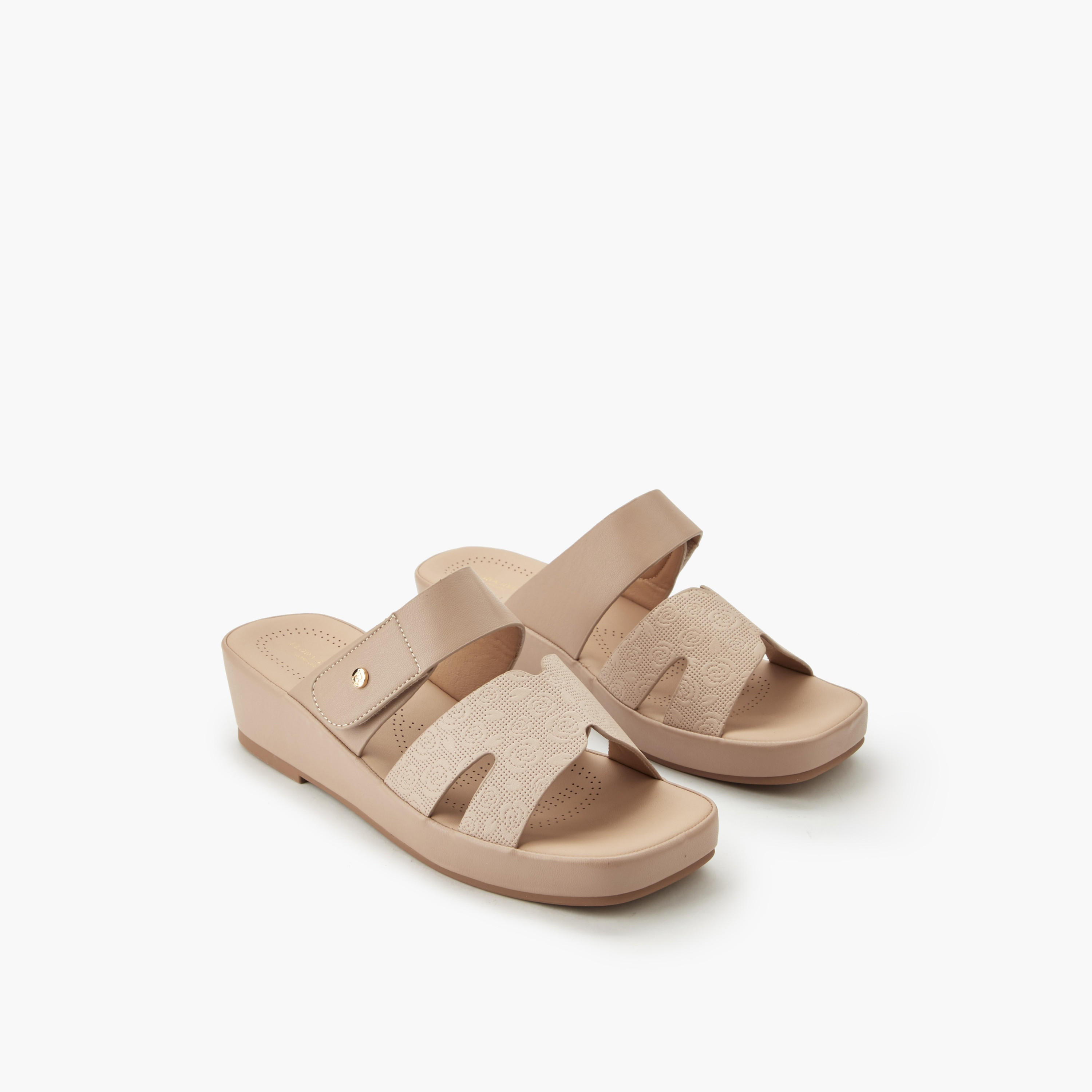 Flora Bella Women Floral Textured Wedge Heel Sandals-women-shoes-sandals-heeled-image-1