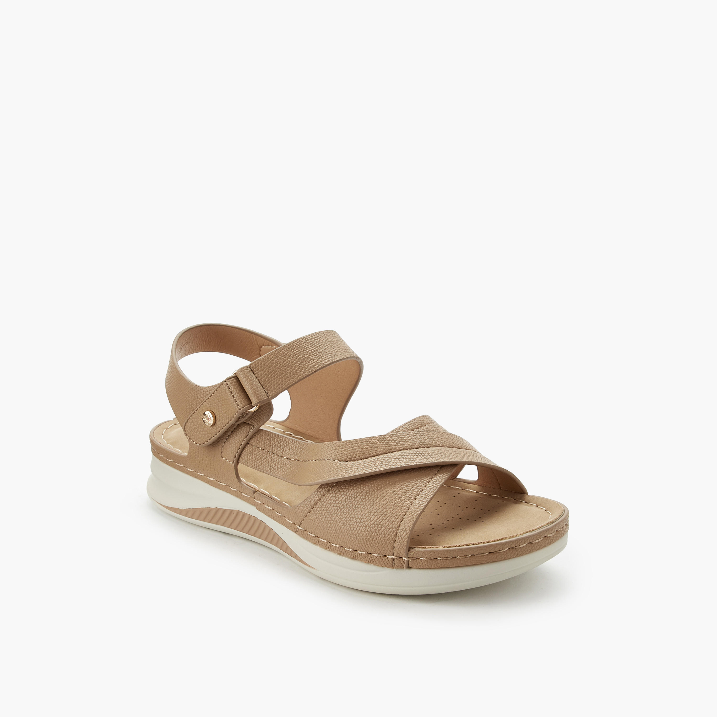 Flora Bella Women Hook & Loop Cross Strap Sandals-women-shoes-flats-sandals-image-2