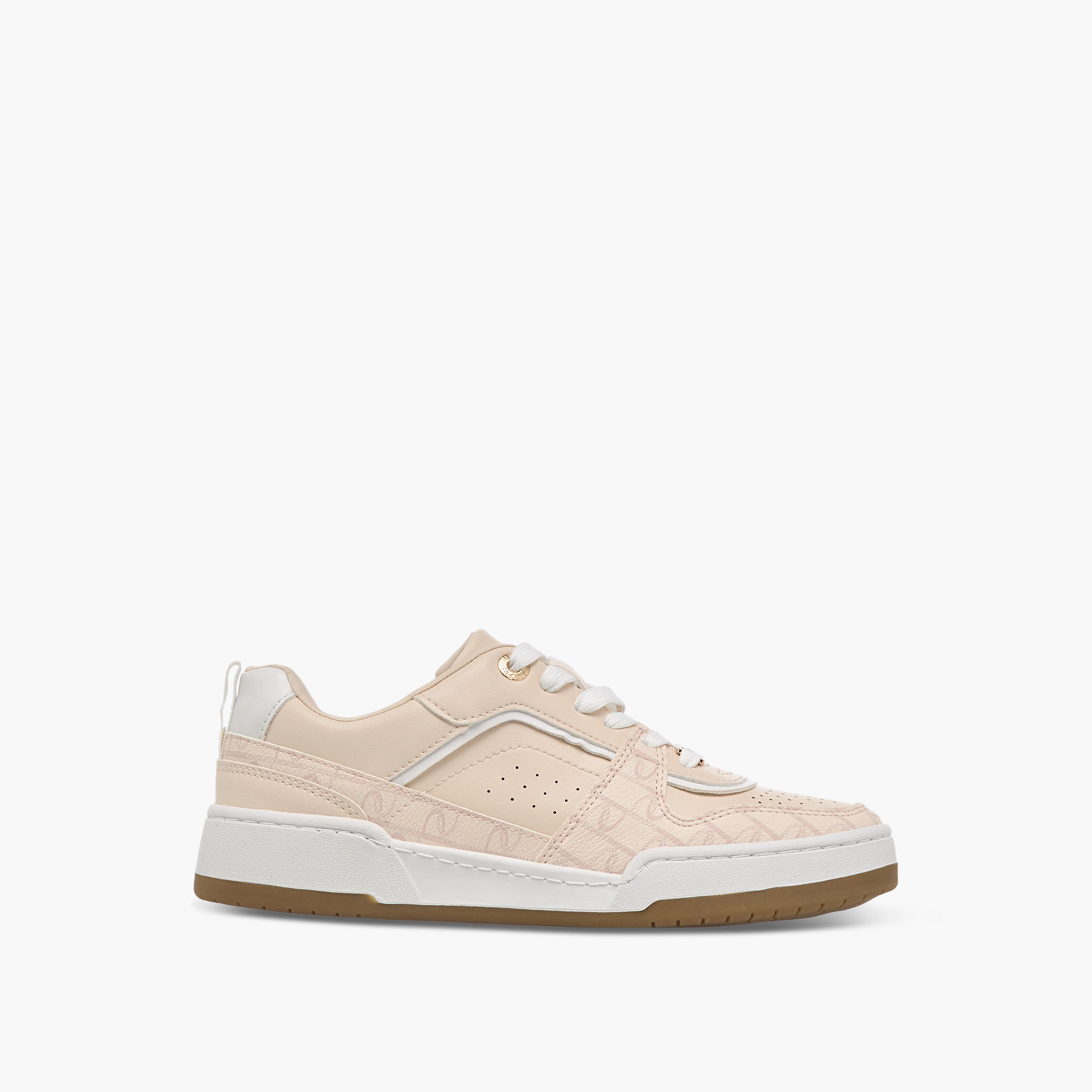 Paprika Monogram Print Lace-Up Sneakers with Pull Tabs-women-shoes-sneakers-image-3