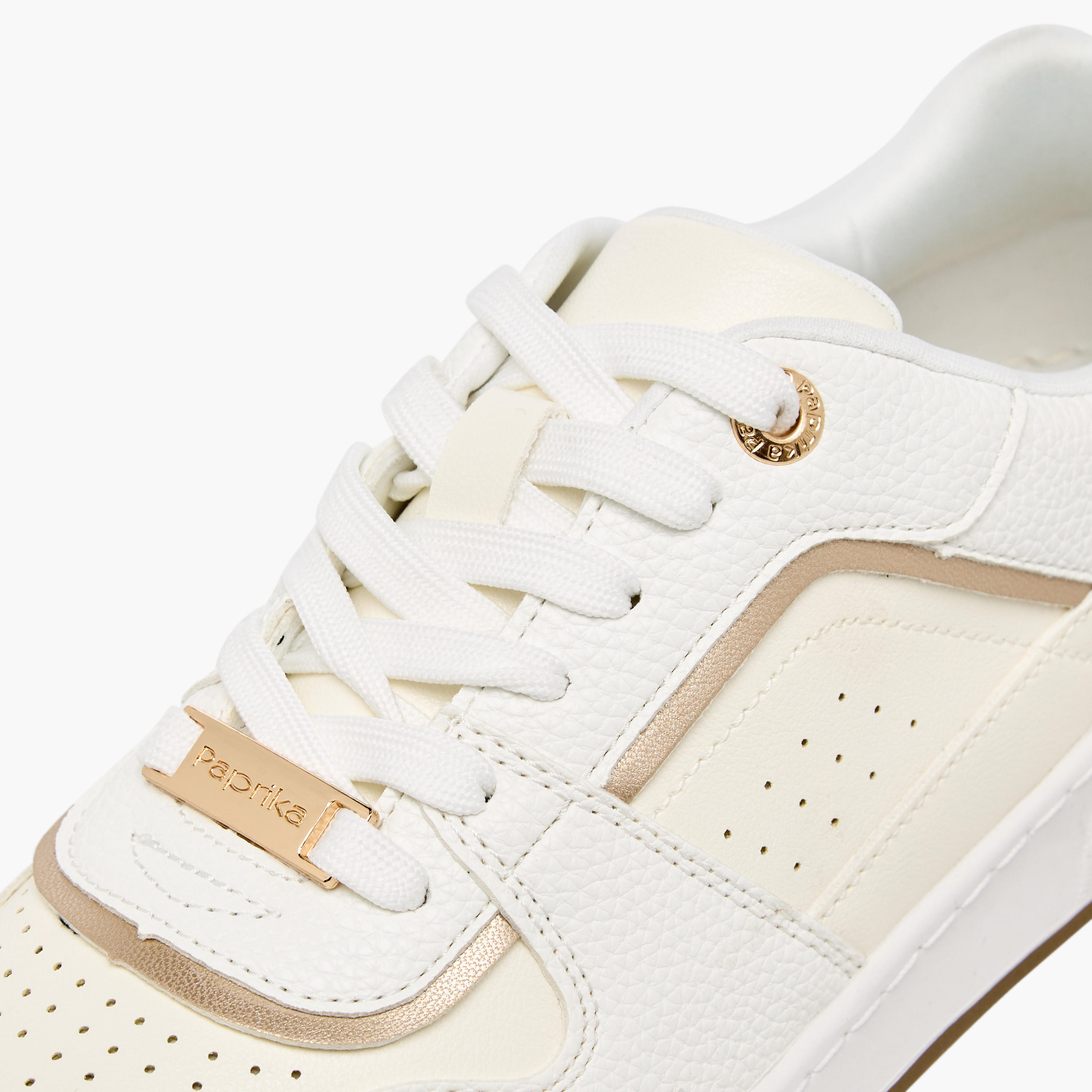 Paprika Panelled Lace-Up Sneakers with Pull Tabs-women-shoes-sneakers-image-4