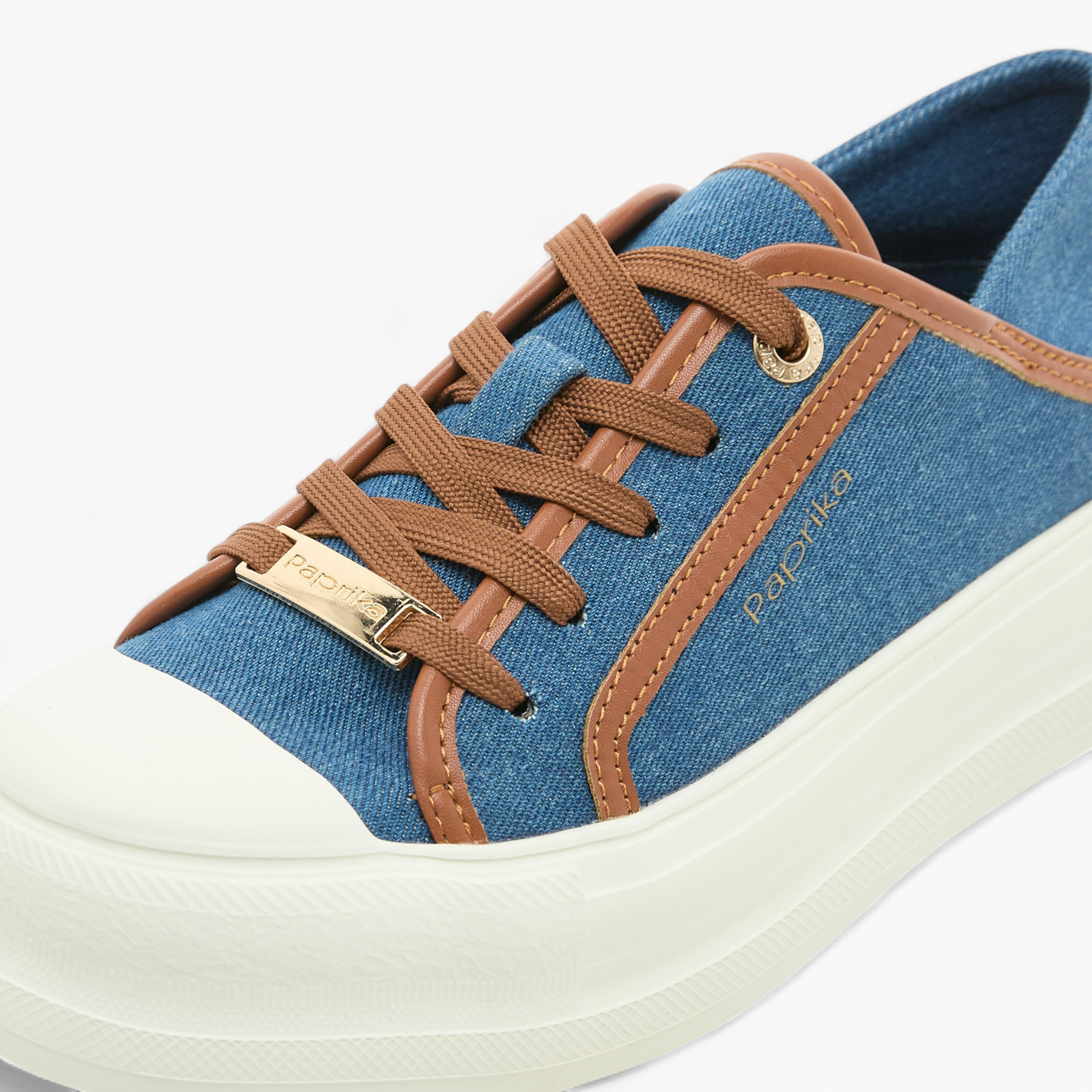 Paprika Logo Print Lace-Up Sneakers with Metal Accent-women-shoes-sneakers-image-4