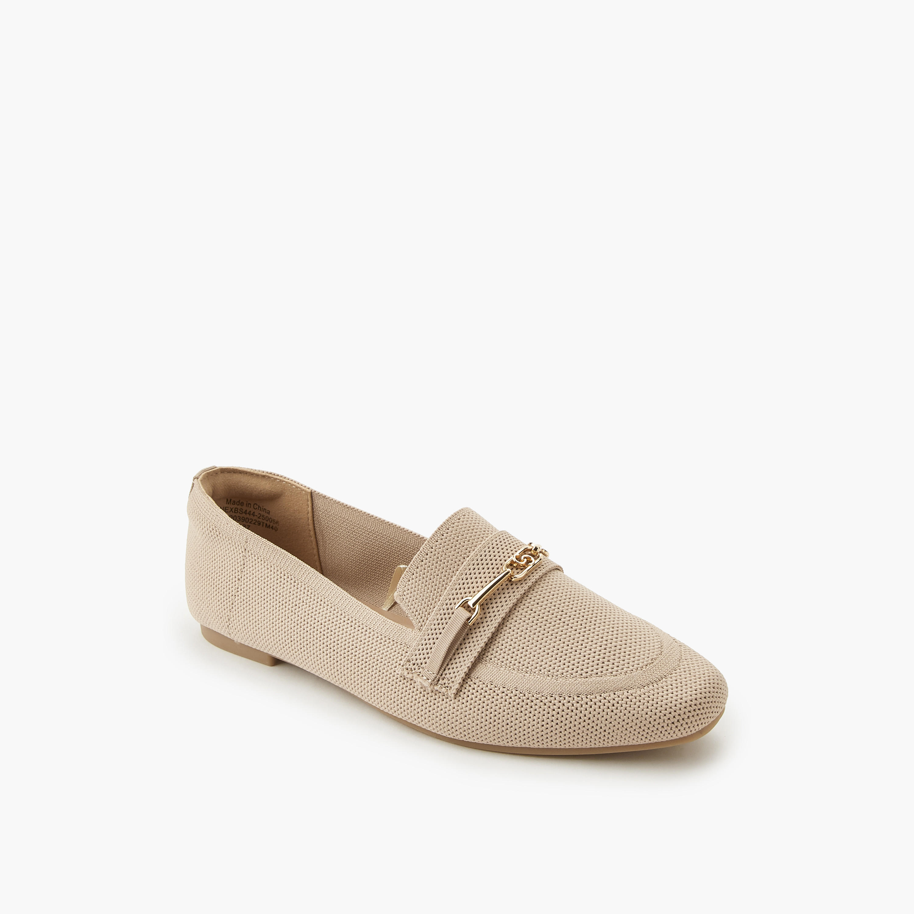 Celeste Women Textured Loafers-women-shoes-flats-loafers-image-2