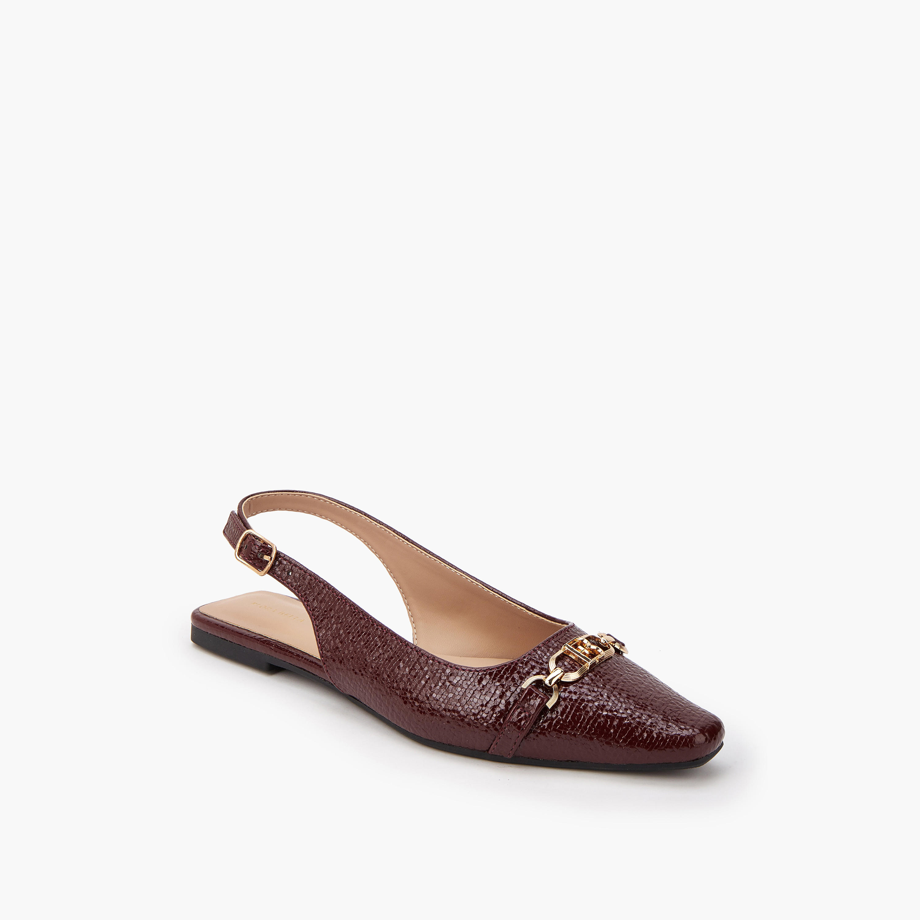 صندل بتفاصيل بارزة الملمس وإبزيم إغلاق من فلورا بيلا-women-shoes-flats-sandals-image-3