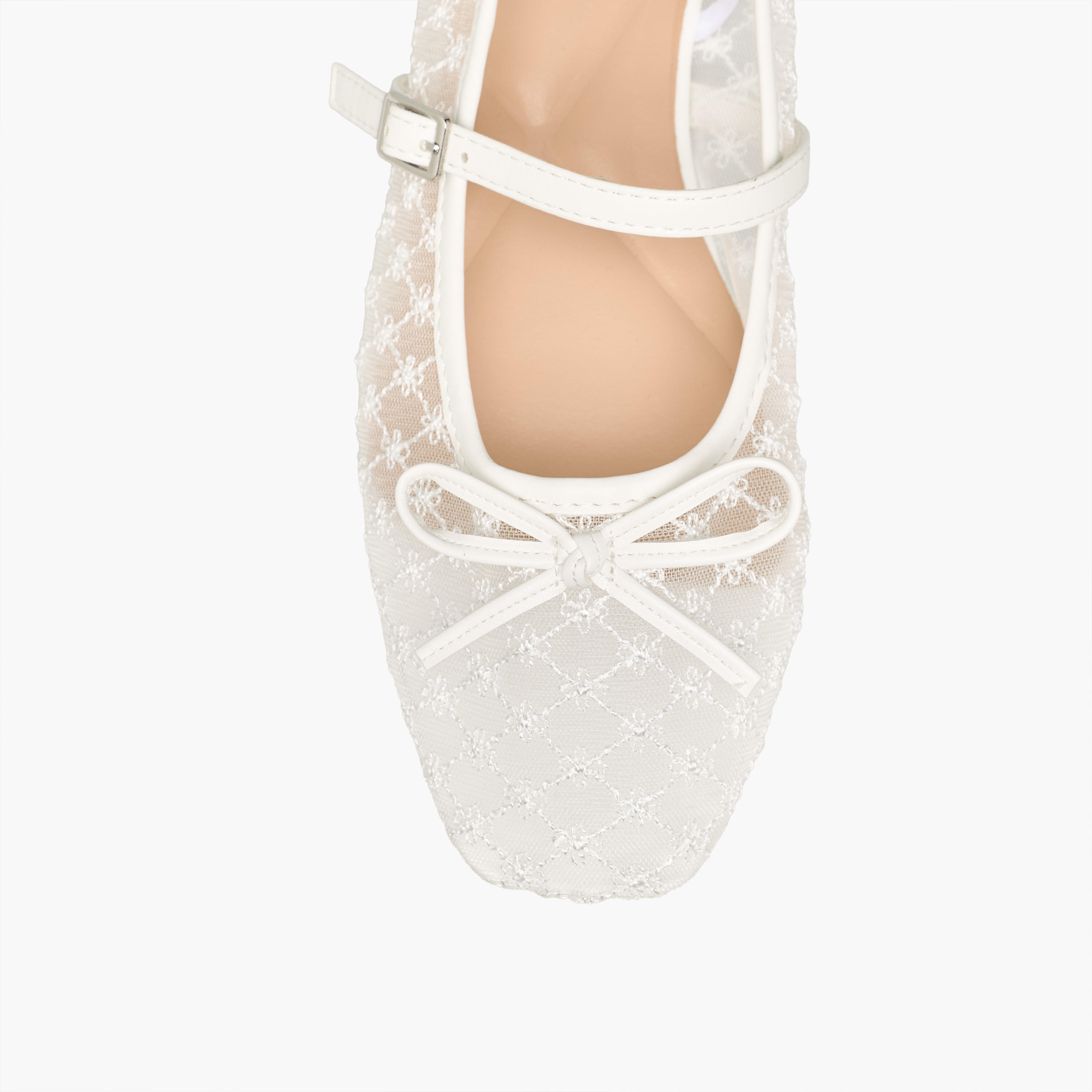 حذاء ماري جين شبكي بتفاصيل فيونكة للنساء من سيليست-women-shoes-ballerinas-image-4