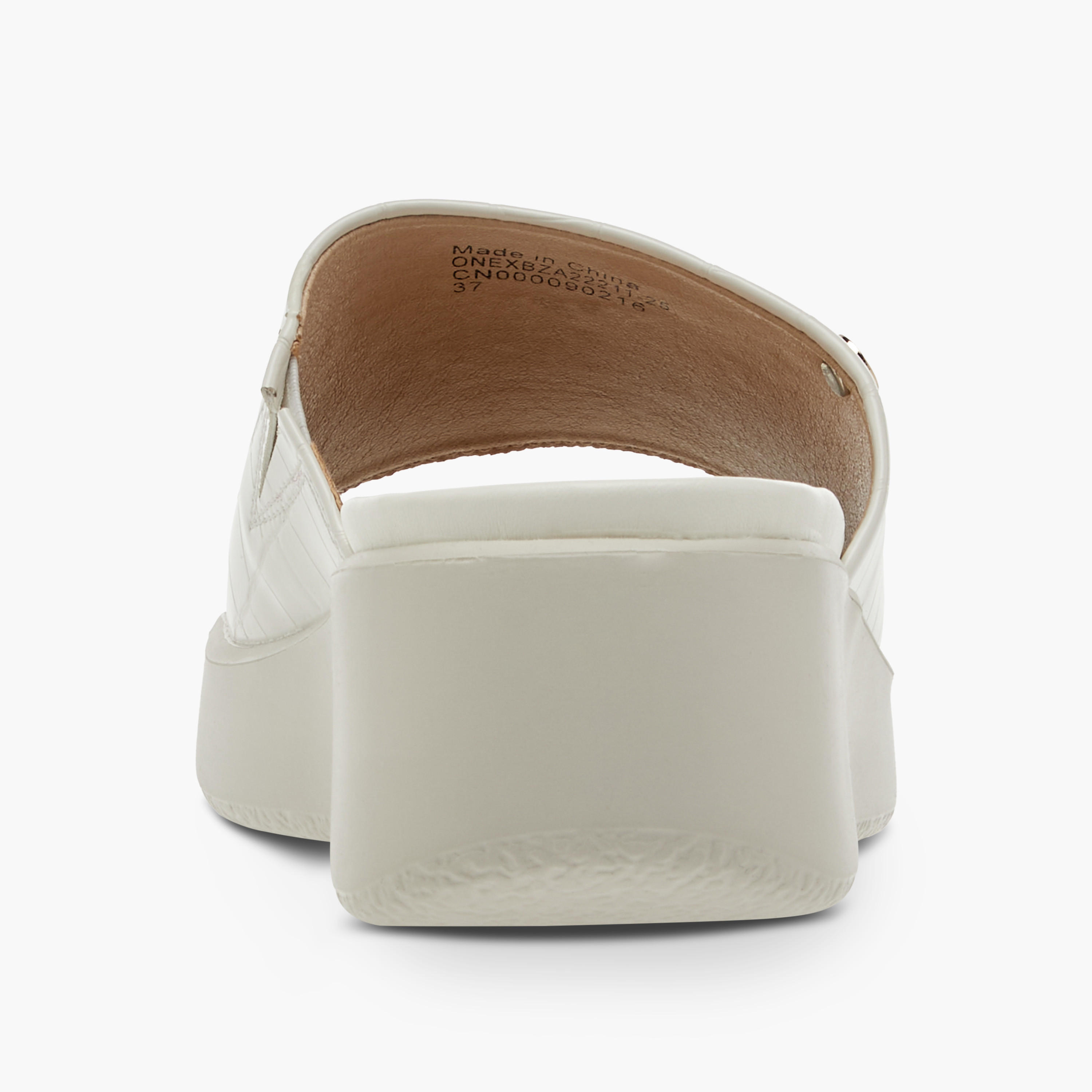 Paprika Textured Slip-On Comfort Sandals with Wedge Heel-women-shoes-sandals-heeled-image-5