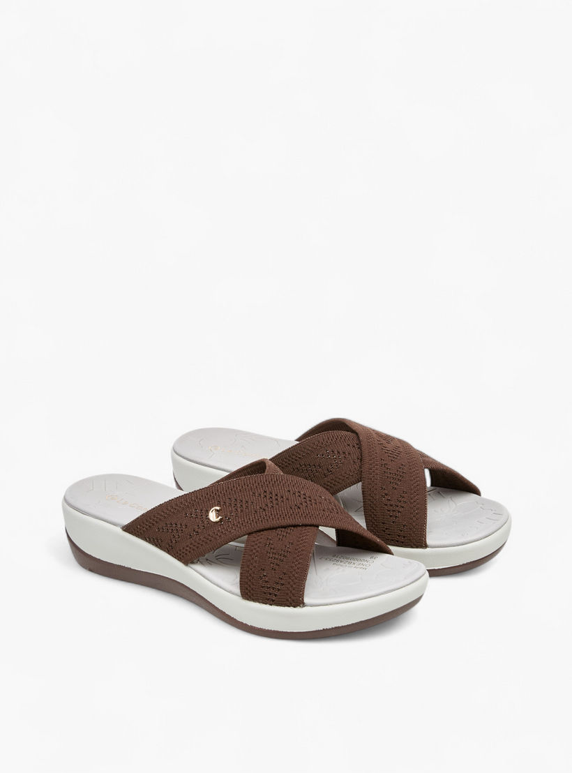 صندل كومفورت بحزام متقاطع للنساء من لو كونفورت-women-shoes-sandals-heeled-image-1