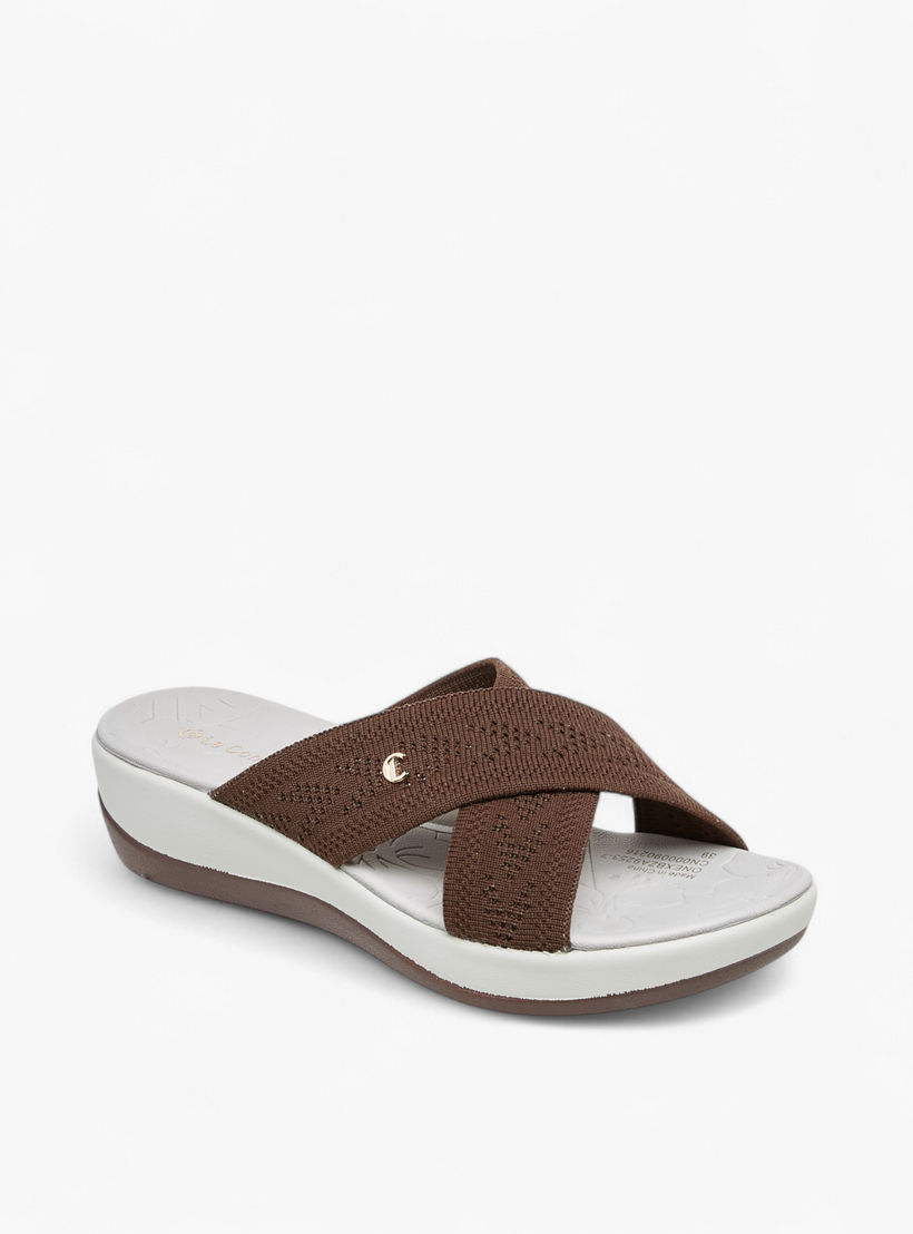 صندل كومفورت بحزام متقاطع للنساء من لو كونفورت-women-shoes-sandals-heeled-image-2