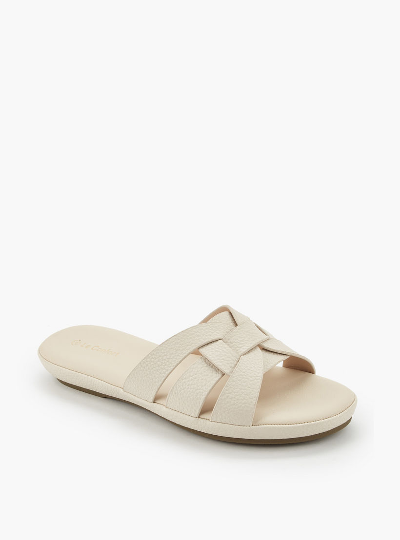 صندل بارز الملمس وسهل الارتداء للنساء من لو كونفورت-women-shoes-sandals-flats-image-2
