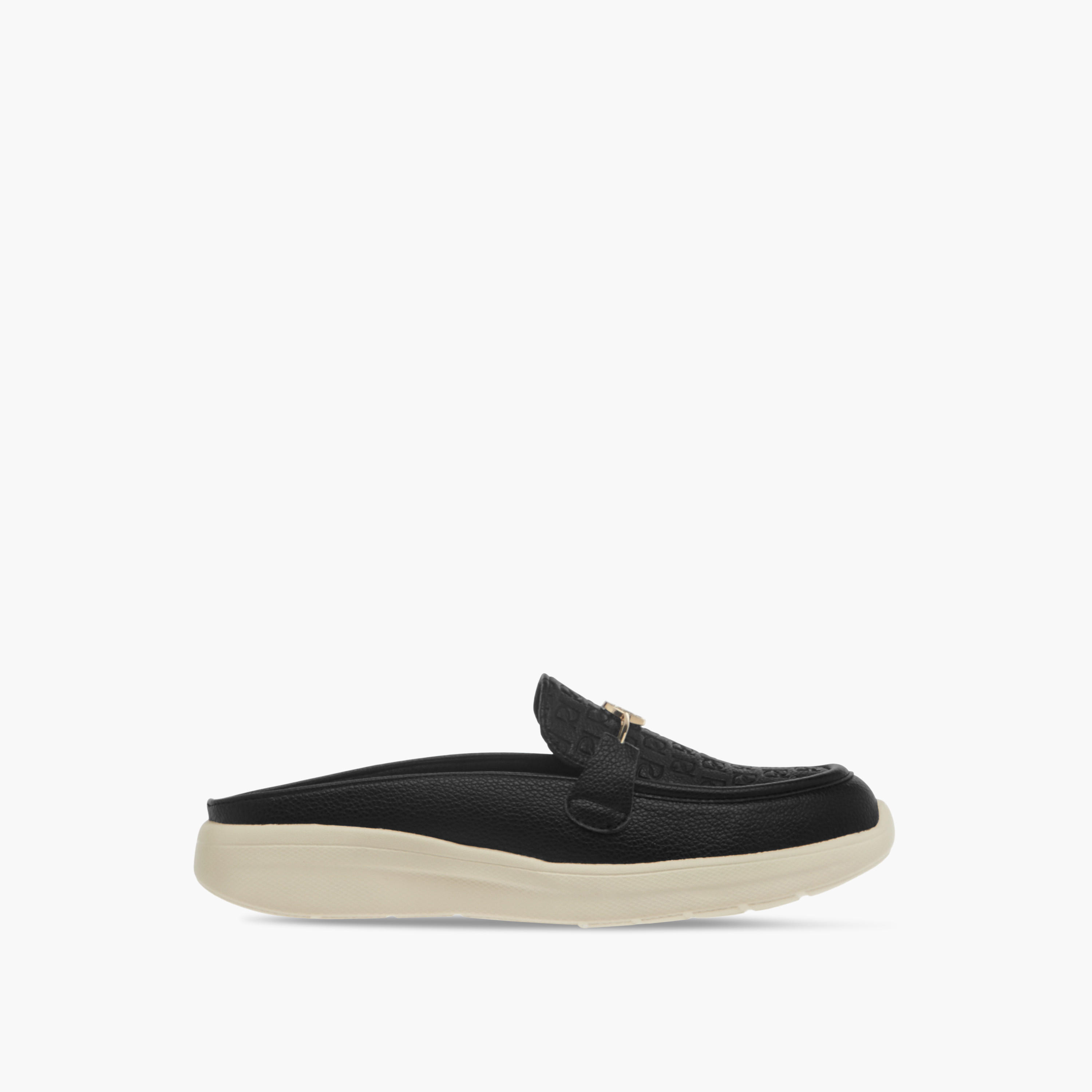 Paprika Monogram Embossed Slip-On Comfort Mules-women-shoes-flats-mules-image-3