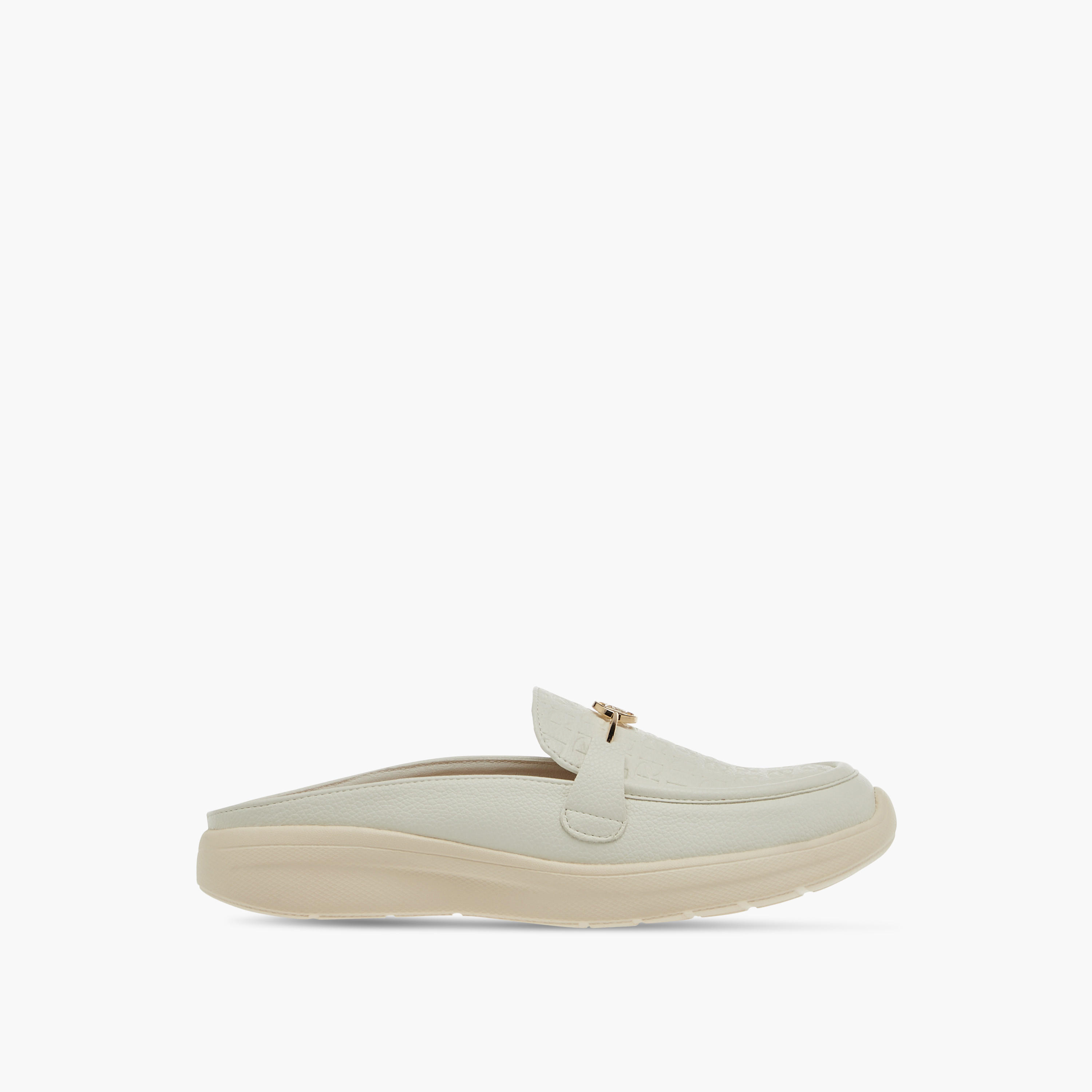 Paprika Monogram Embossed Slip-On Comfort Mules-women-shoes-flats-mules-image-3