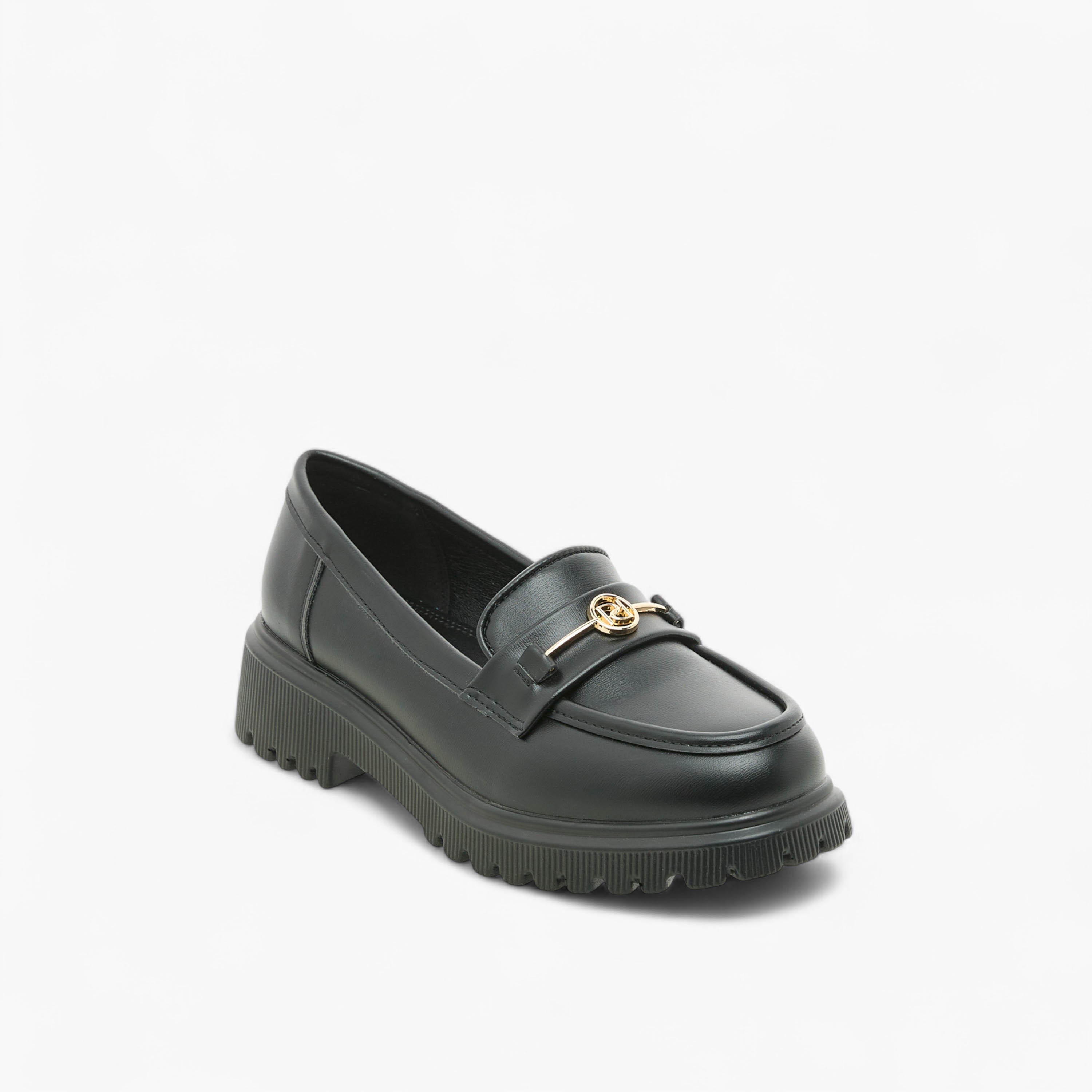 Paprika Metal Accent Slip-On Loafers-women-shoes-loafersandmoccasins-image-2