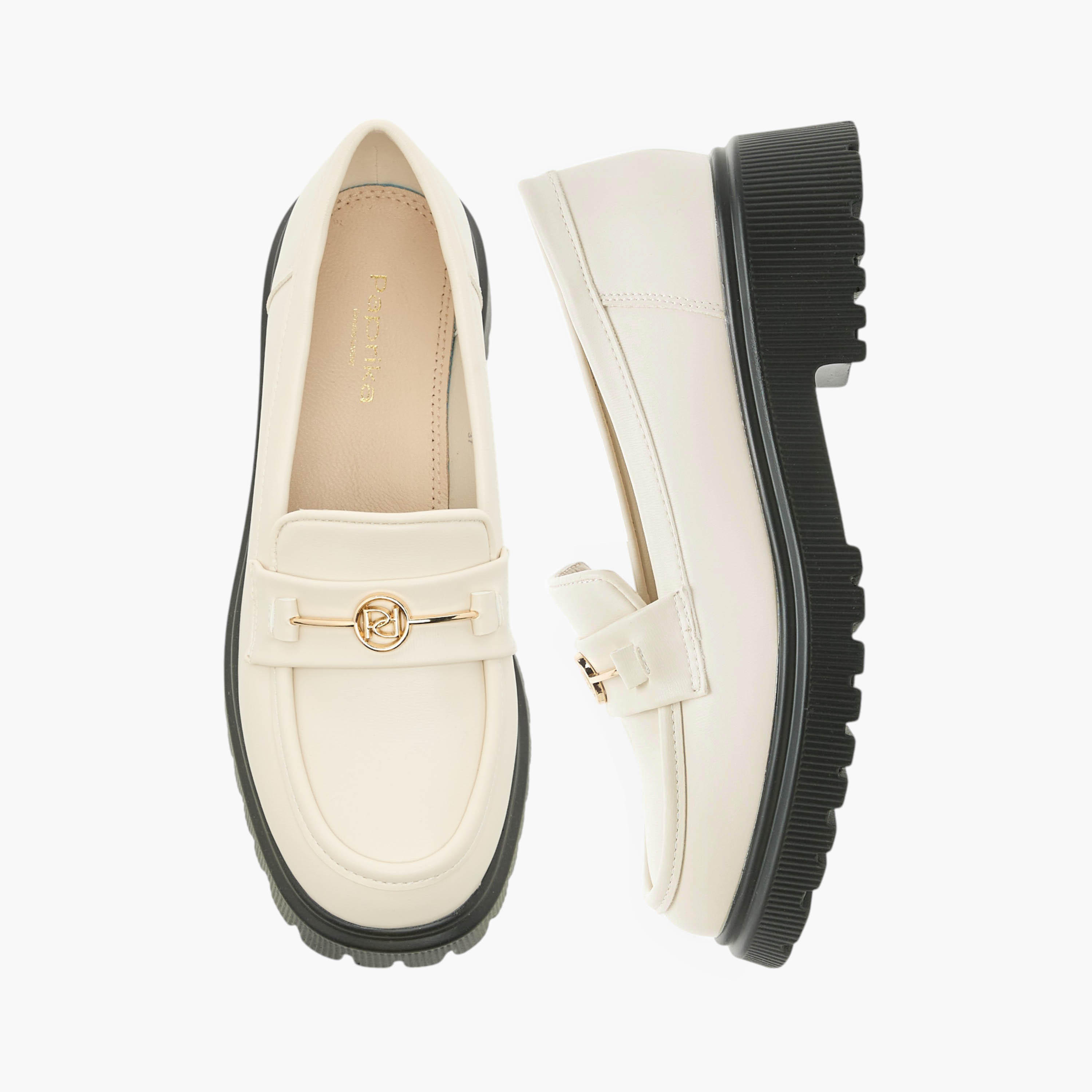 Paprika Metal Accent Slip-On Loafers-women-shoes-loafersandmoccasins-image-1