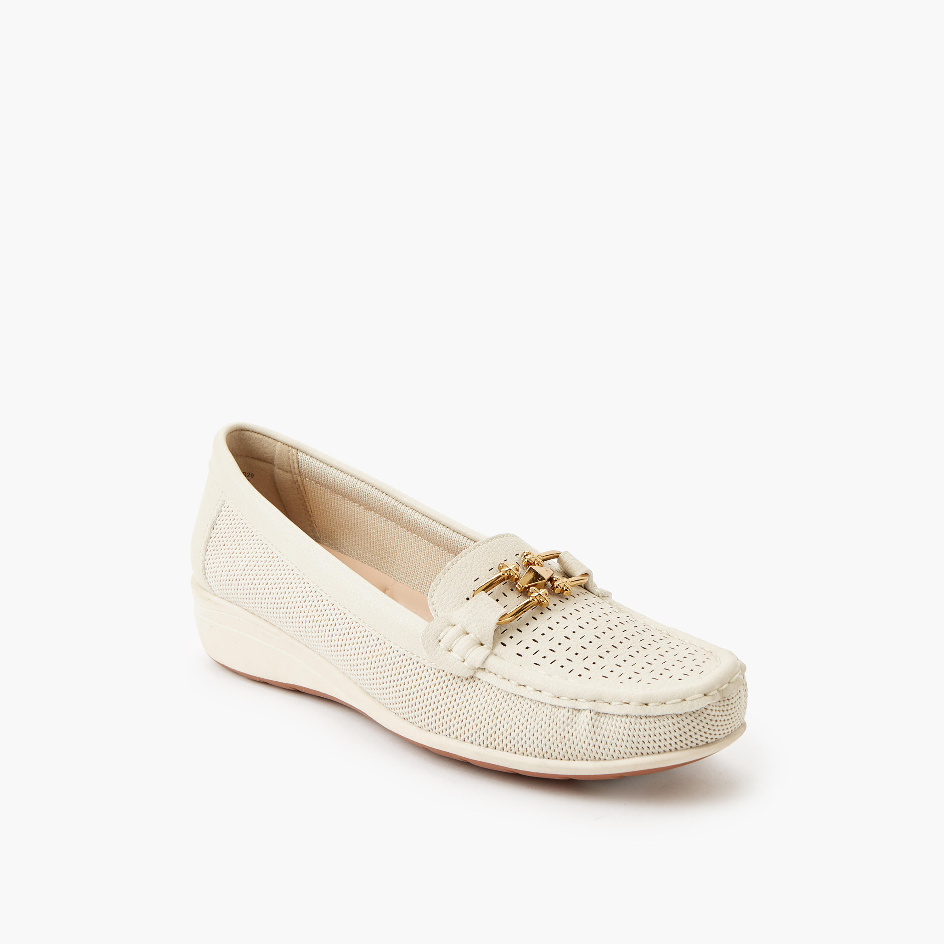 Le Confort Women Perforated Detail Loafers-women-shoes-heels-image-2