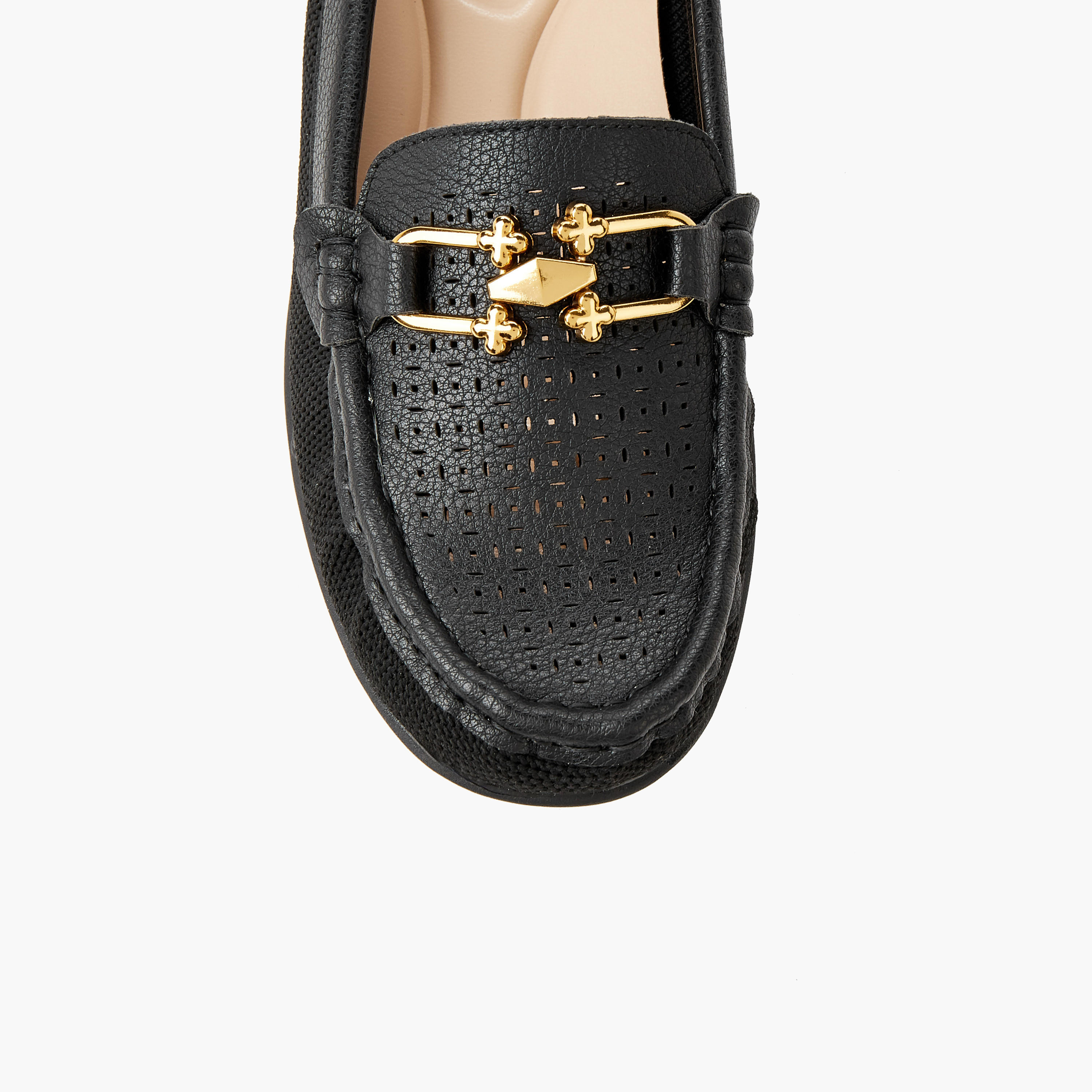 Le Confort Women Perforated Detail Loafers-women-shoes-heels-image-5