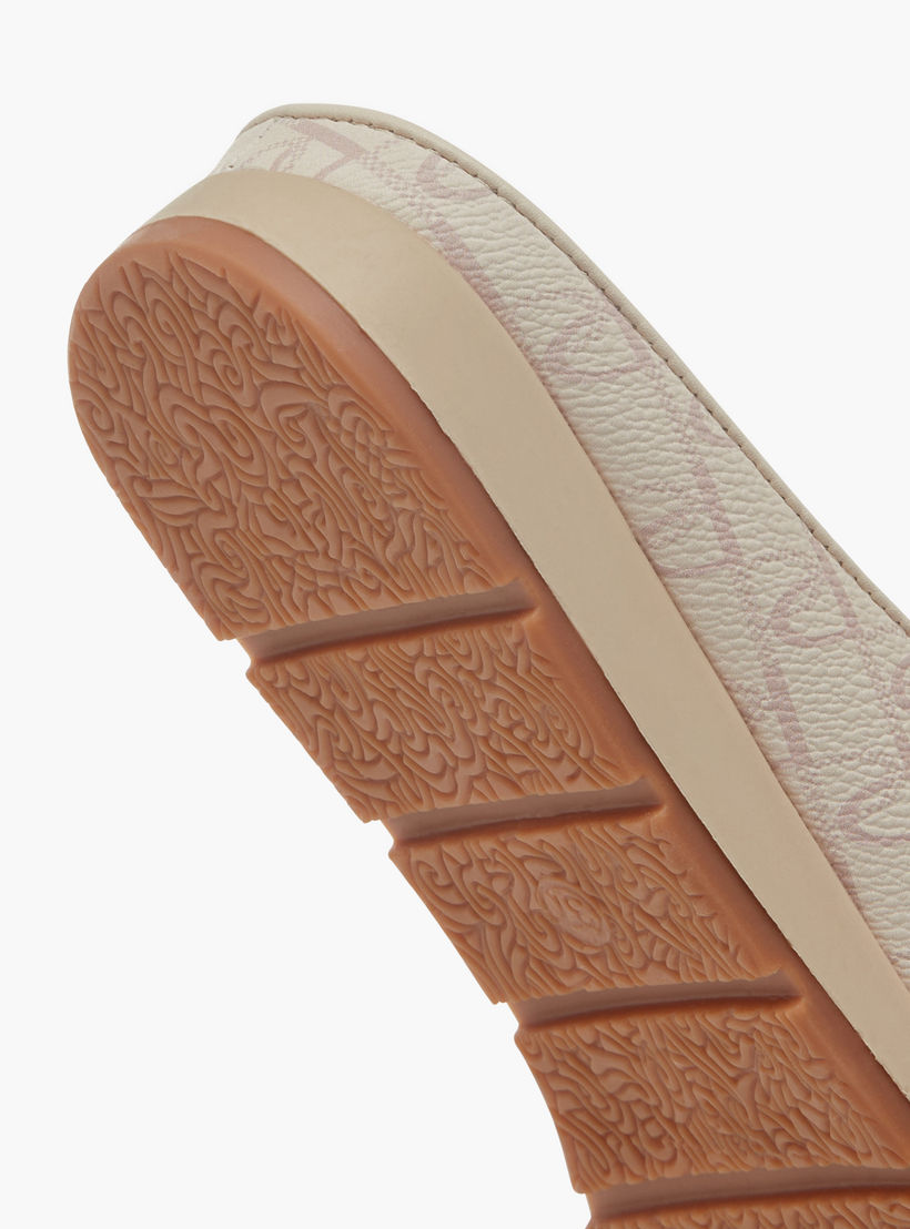 Paprika Monogram Print Slip-On Comfort Mules-women-shoes-flats-mules-image-5