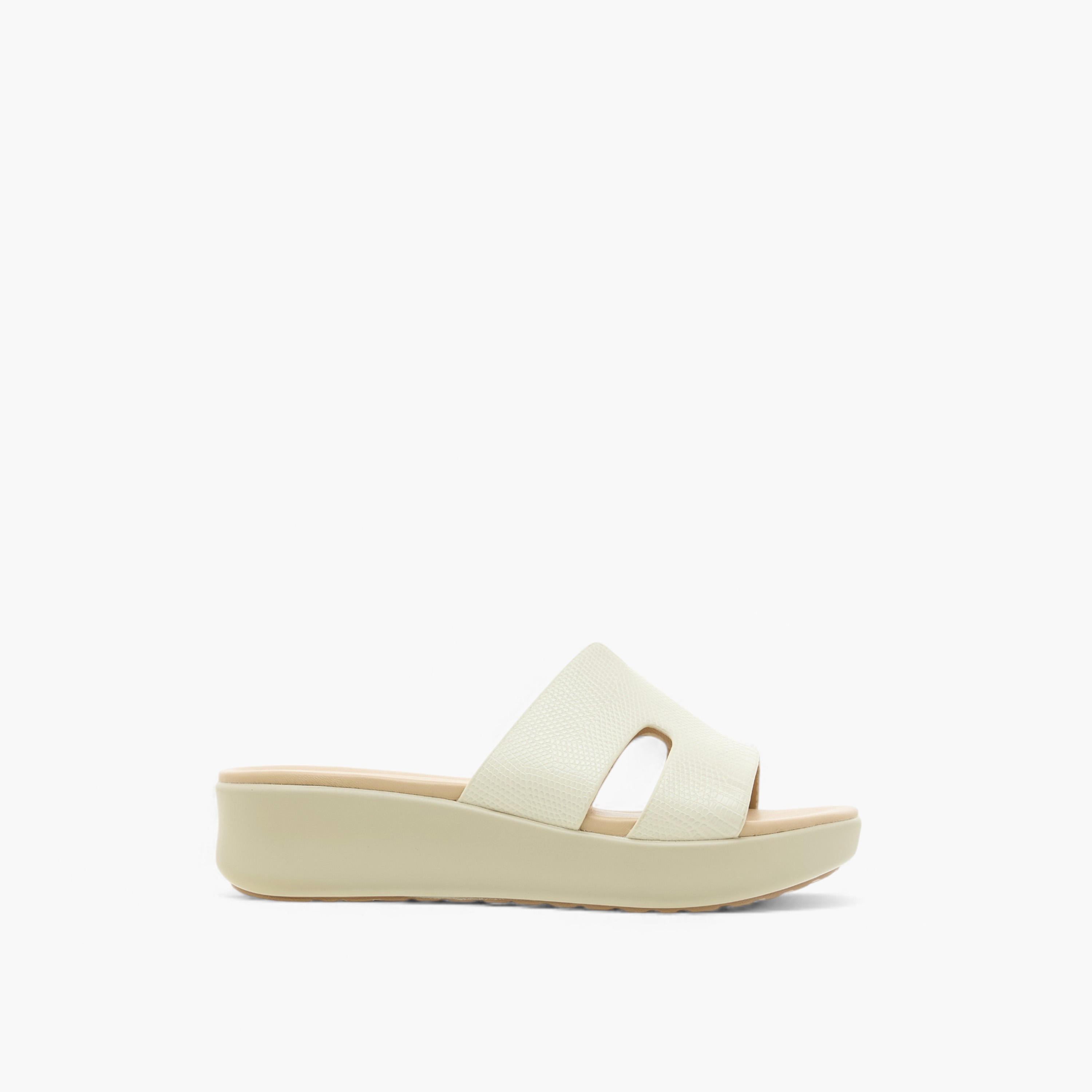 Paprika Cutout Textured Slip-On Sandals-women-shoes-sandals-heeled-image-3