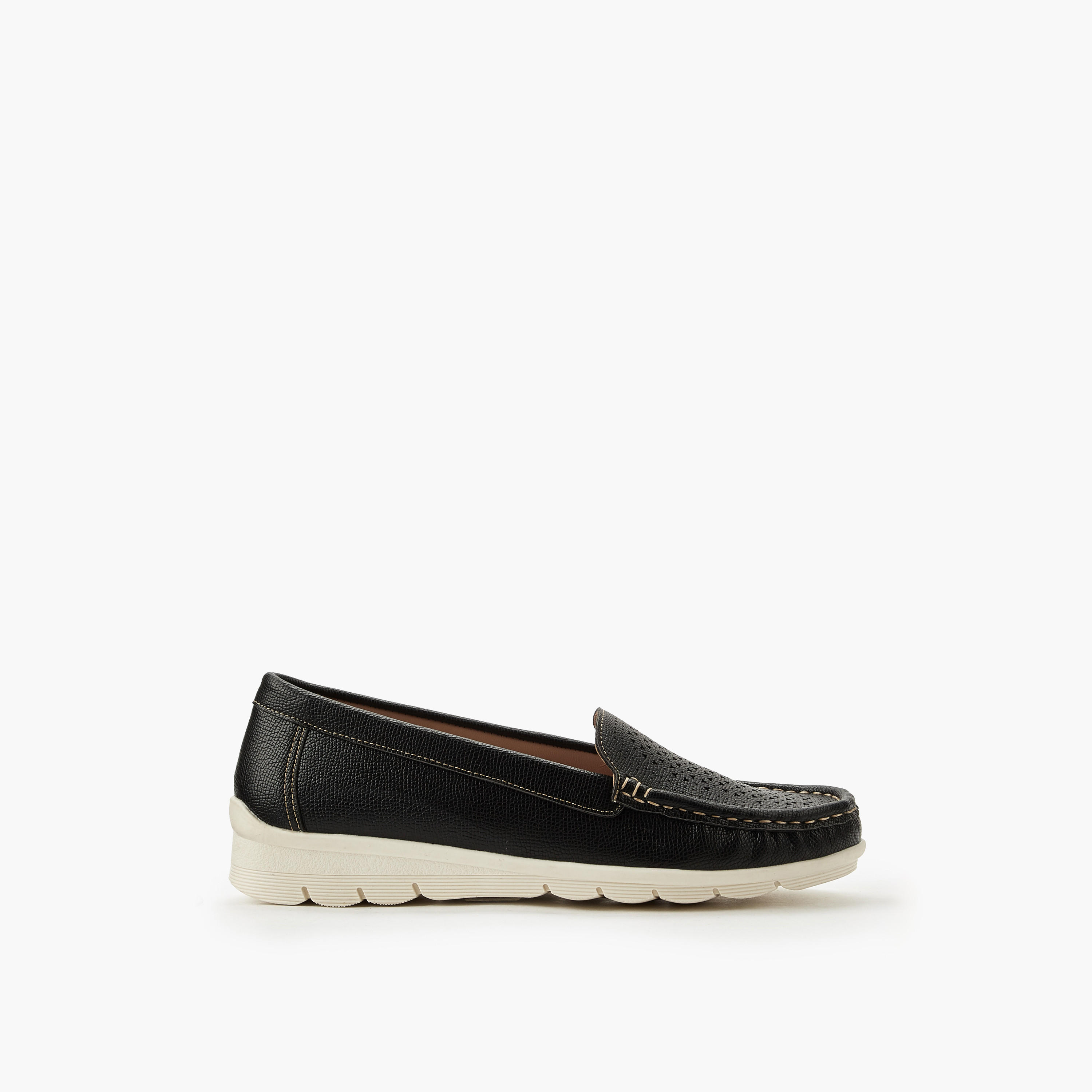 Le Confort Women Perforated Loafers-women-shoes-sandals-heeled-image-2