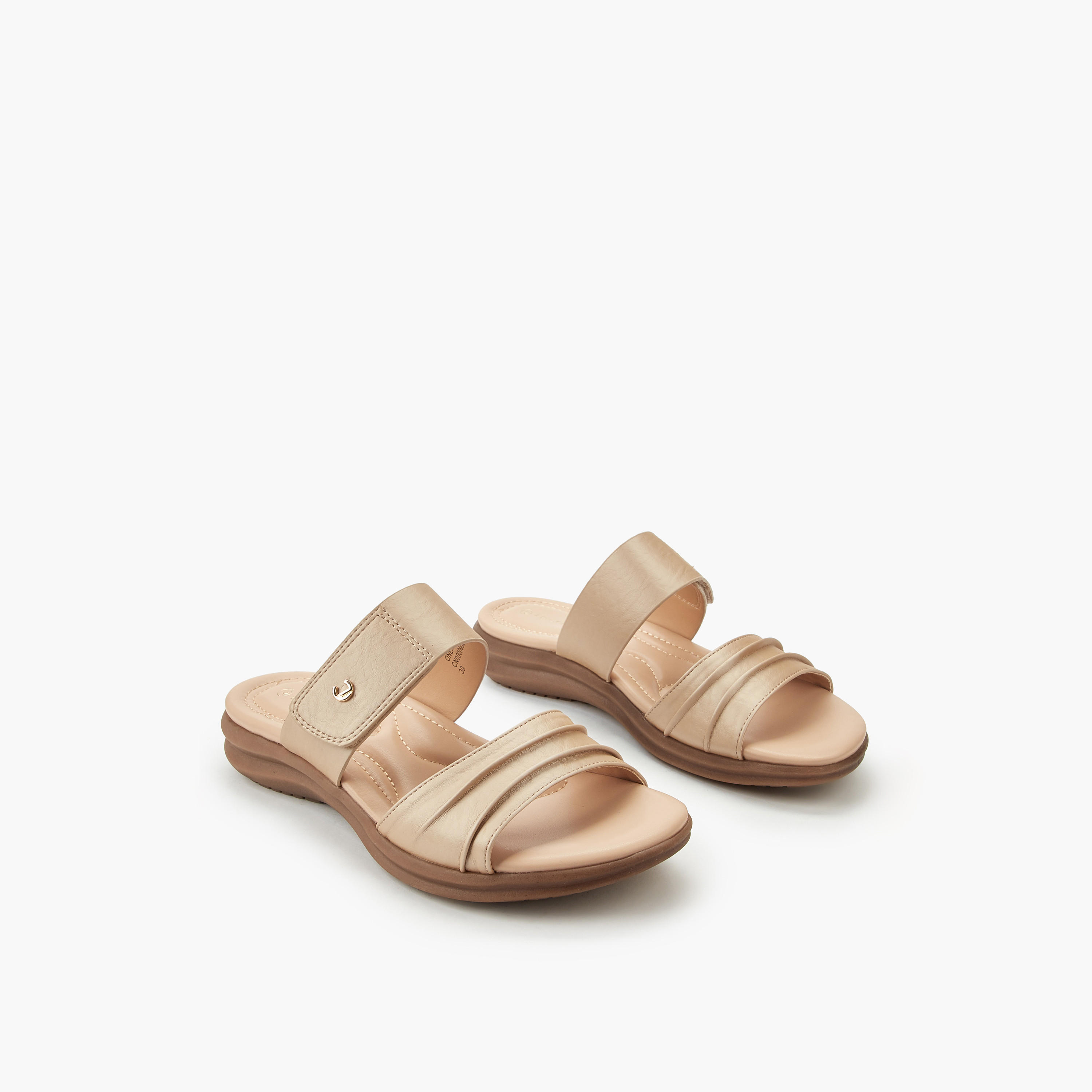 Le Confort Women Hook & Loop Slide Sandals-women-shoes-flats-sandals-image-1
