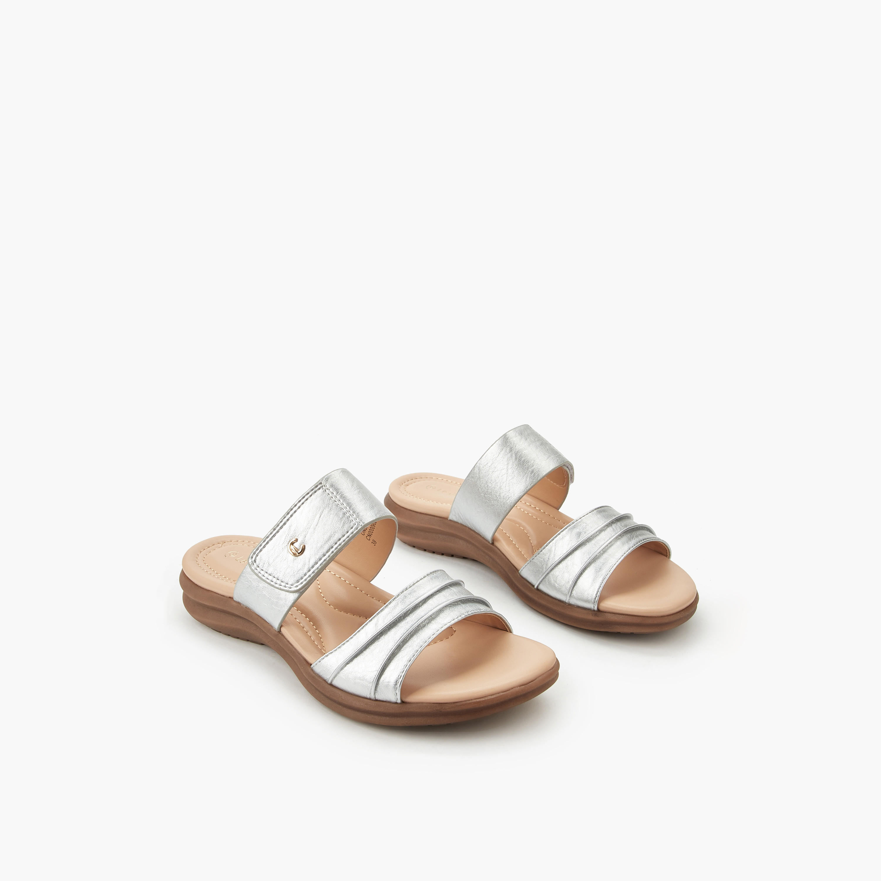 Le Confort Women Hook & Loop Slide Sandals-women-shoes-flats-sandals-image-1