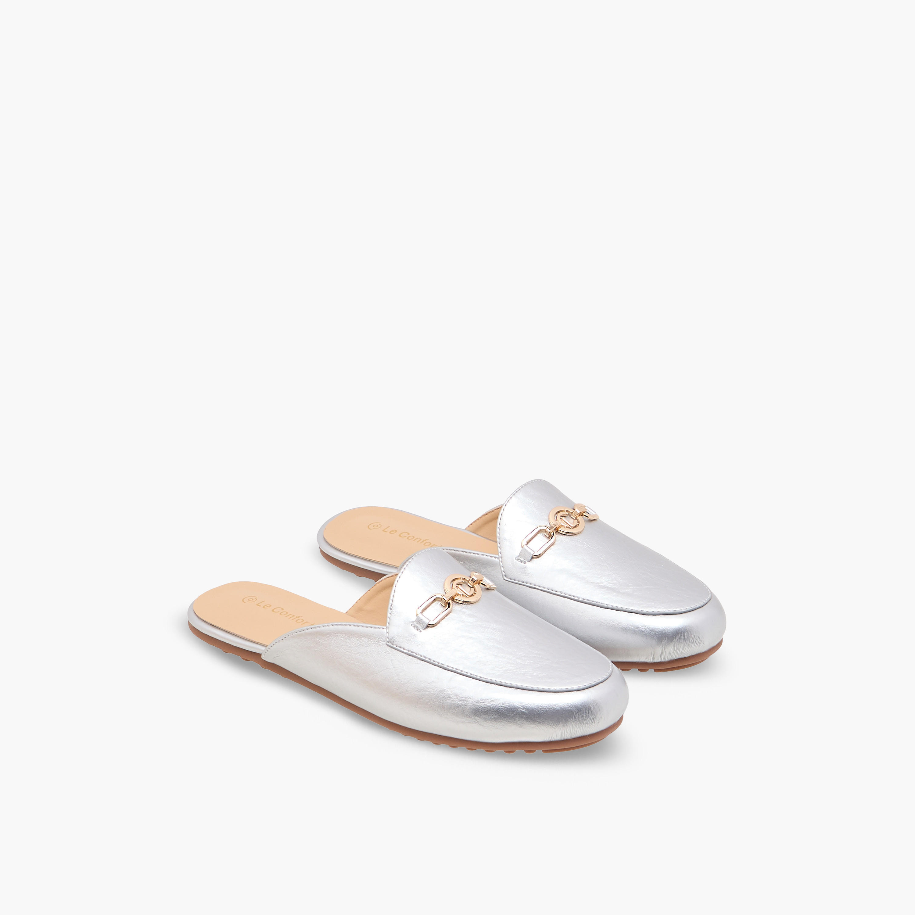 Le Confort Women Metallic Mules-women-shoes-flats-mules-image-1