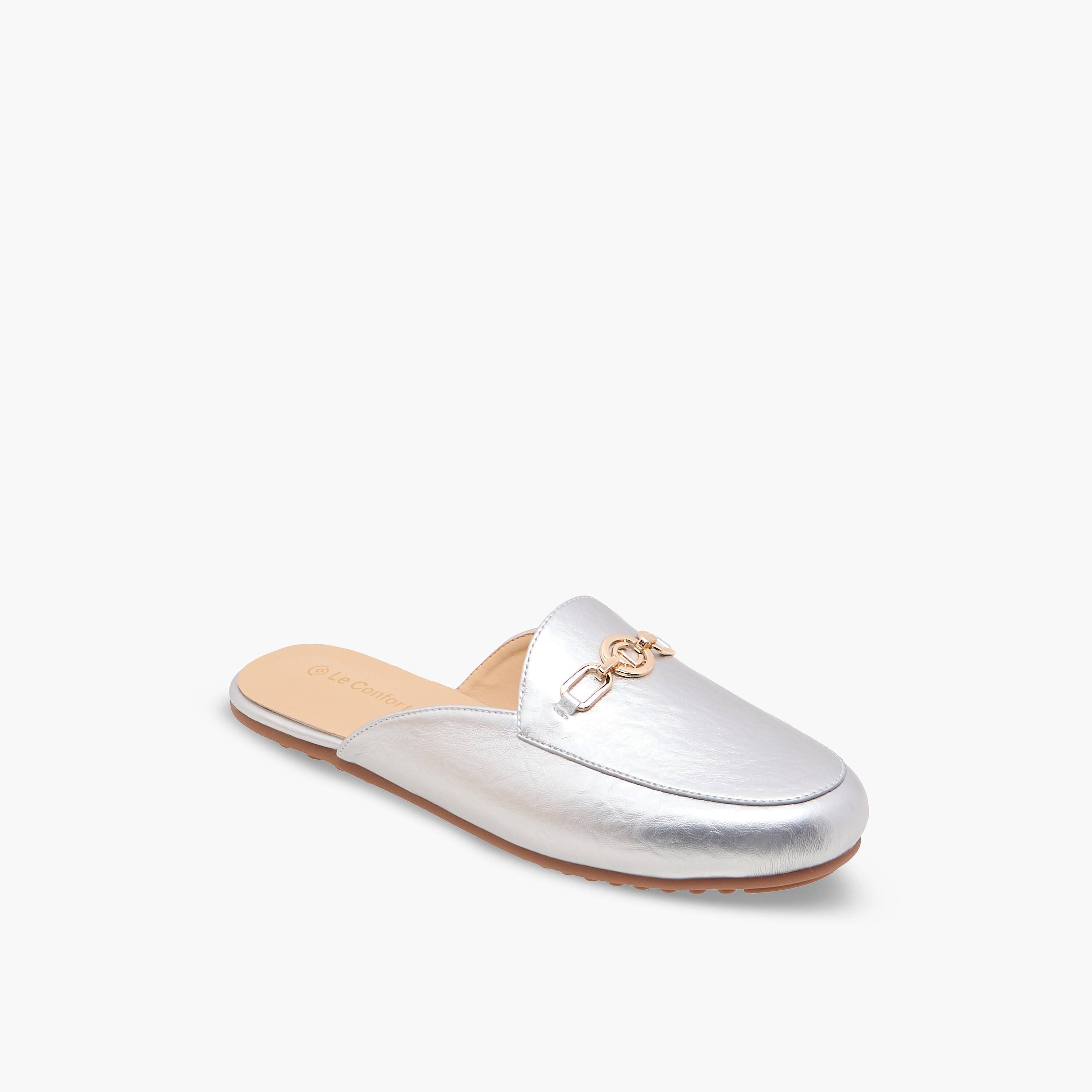 Le Confort Women Metallic Mules-women-shoes-flats-mules-image-2