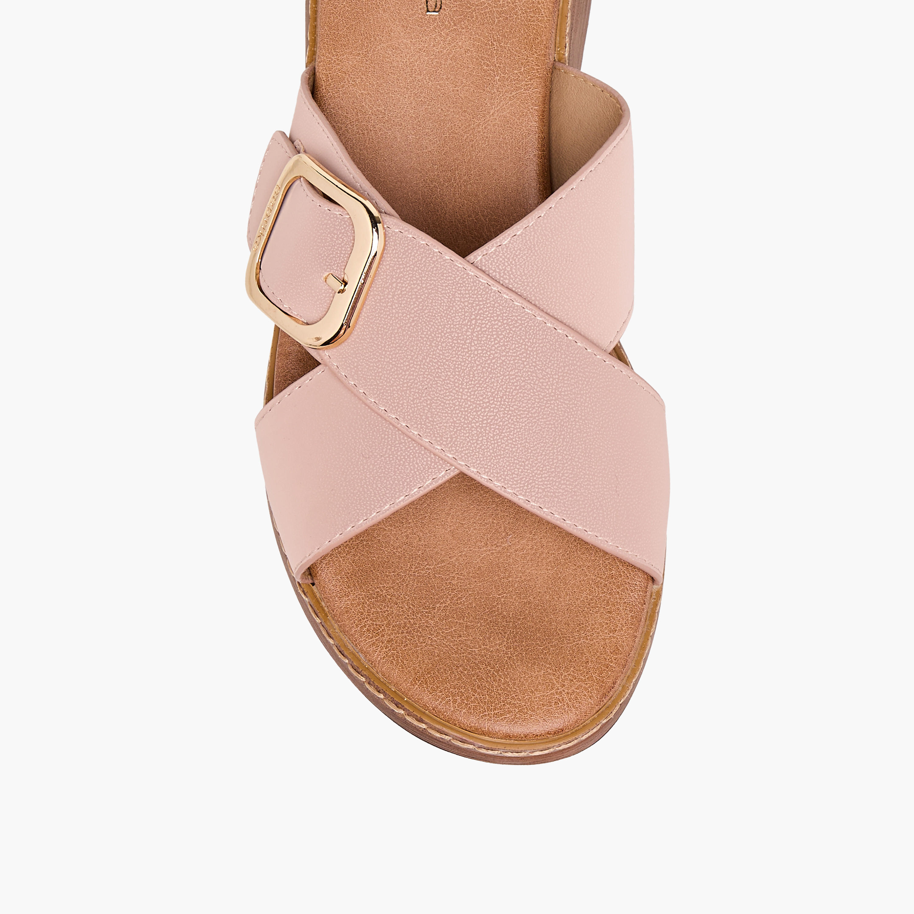 Paprika Buckle Accent Slip-On Cross Strap Sandals-women-shoes-sandals-heeled-image-4
