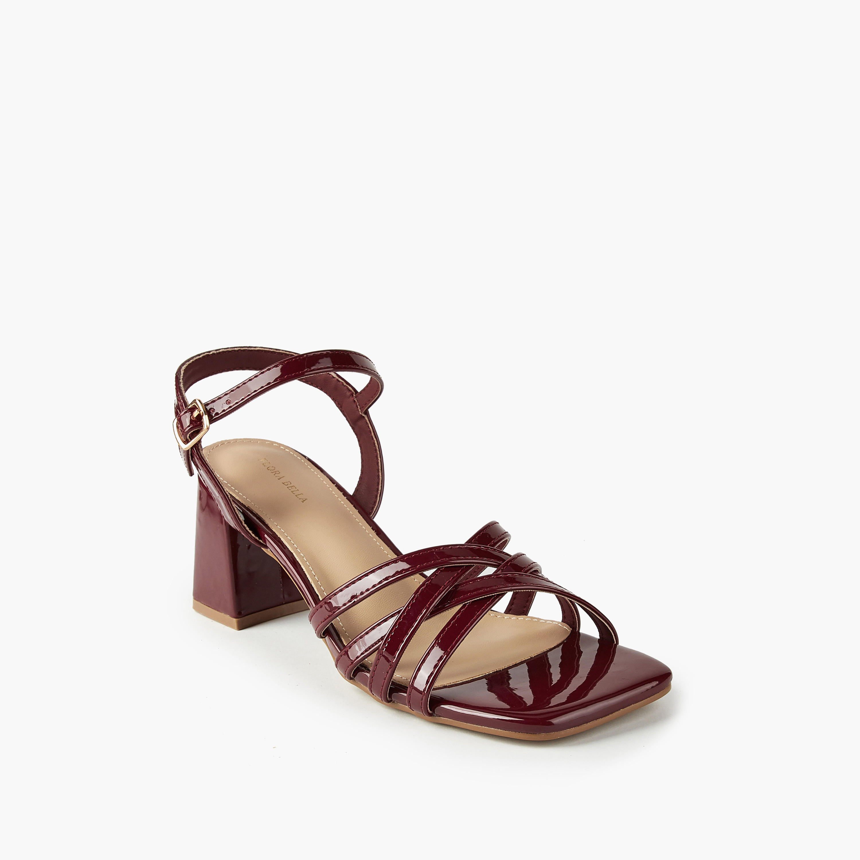صندل بكعب سميك وإبزيم إغلاق للنساء من فلورا بيلا-women-shoes-sandals-heeled-image-2