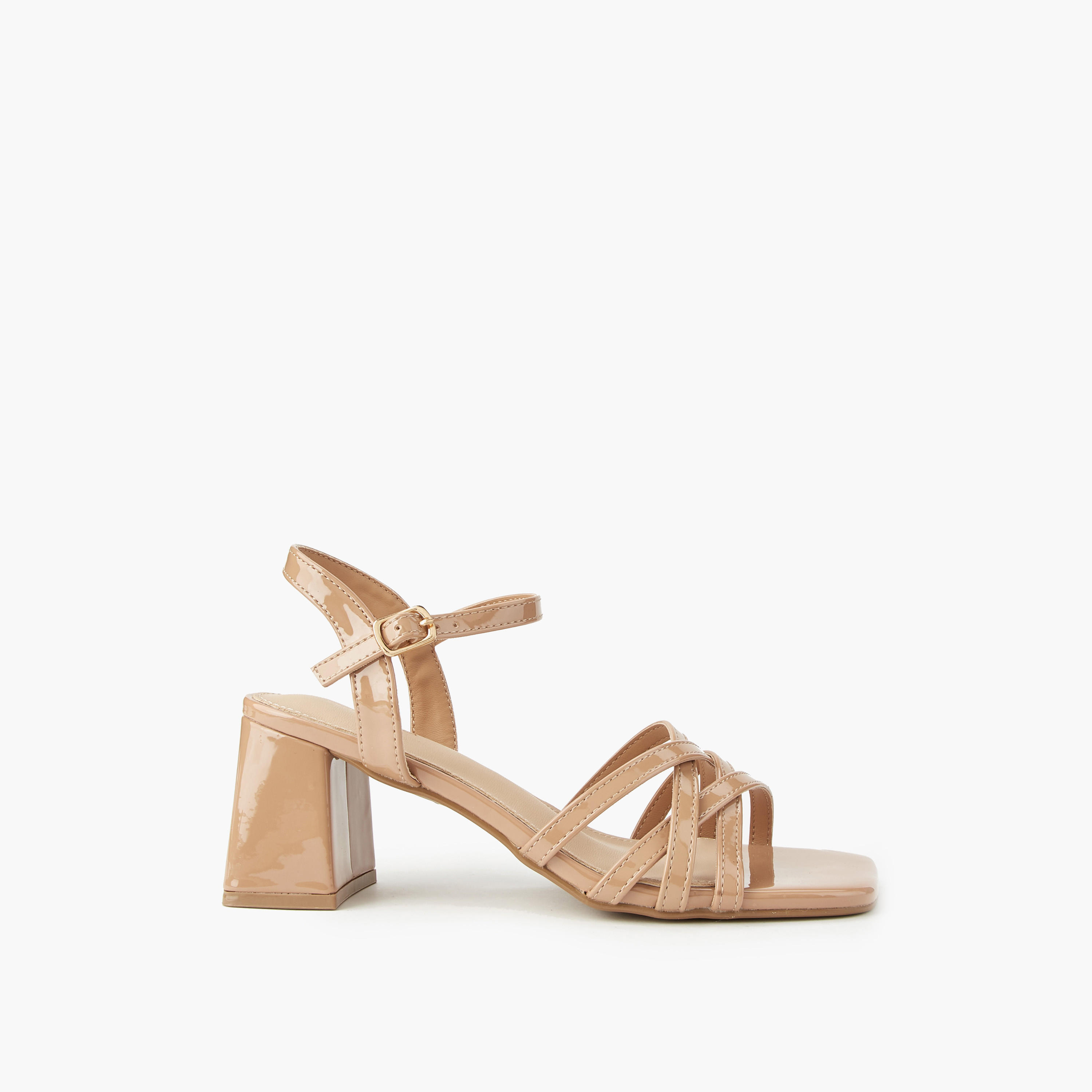 صندل بكعب سميك وإبزيم إغلاق للنساء من فلورا بيلا-women-shoes-sandals-heeled-image-2