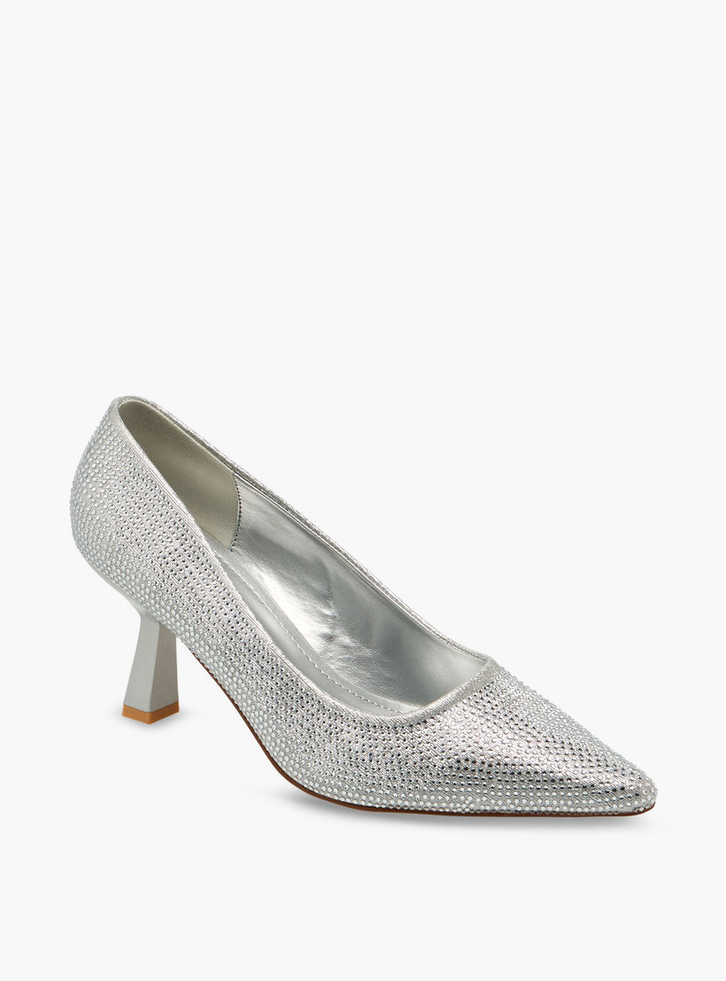 Flora Bella Women Rhinestone Embellished Flared Heel Pumps-women-shoes-heels-image-2