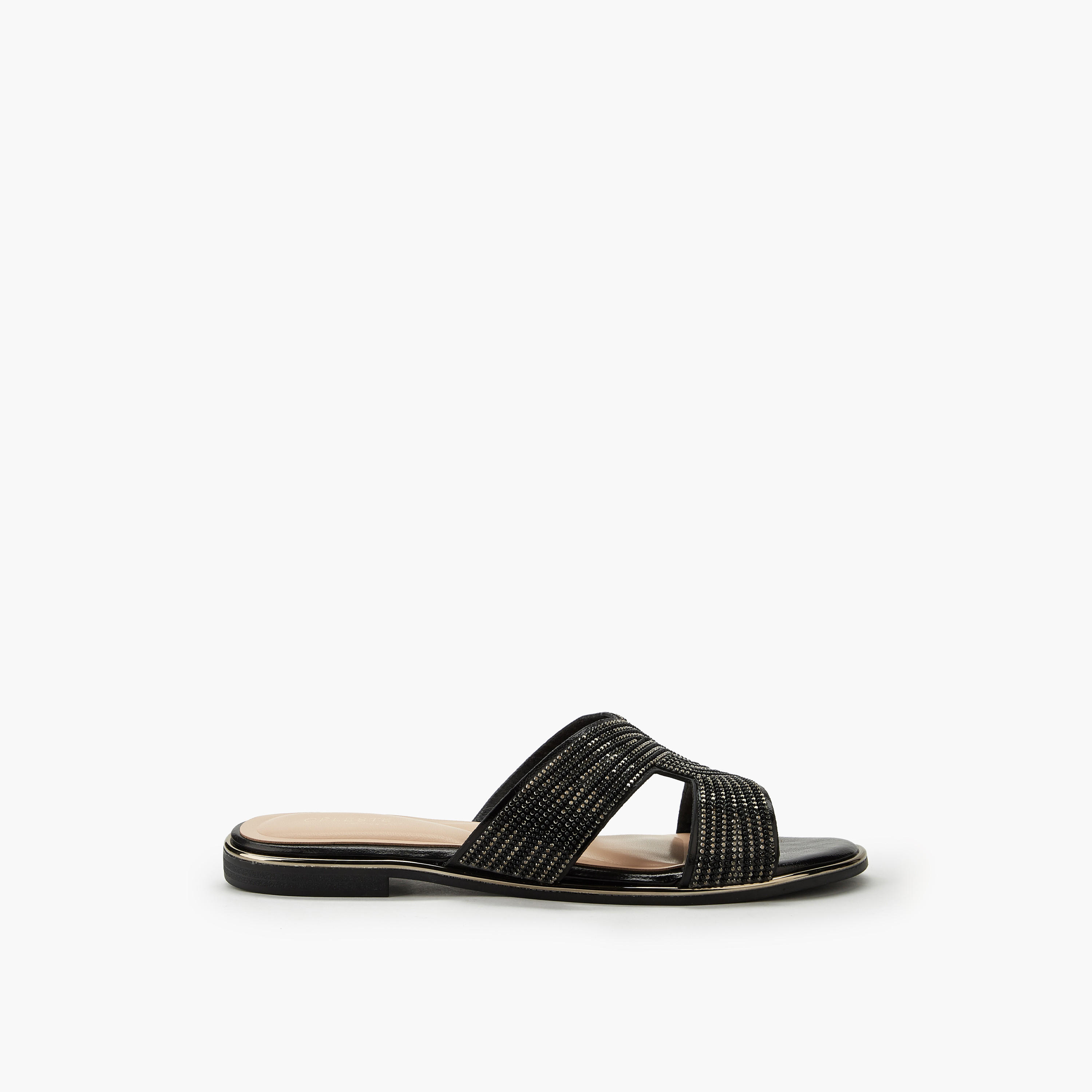 Celeste Women Stone Embellished Slide Sandals-women-shoes-flats-sandals-image-2