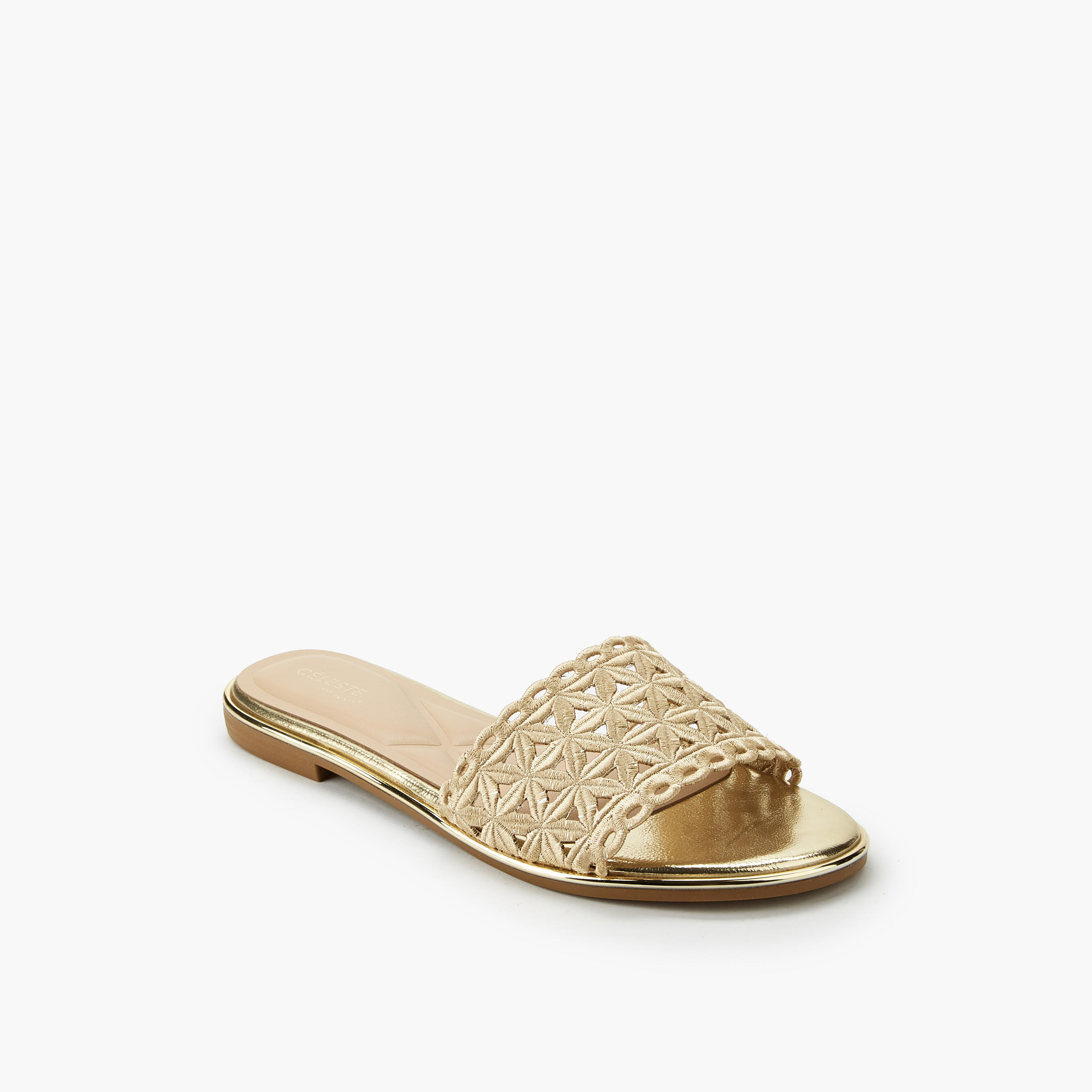 Celeste Women Laser Cut Detail Flat Sandals-women-shoes-flats-sandals-image-3