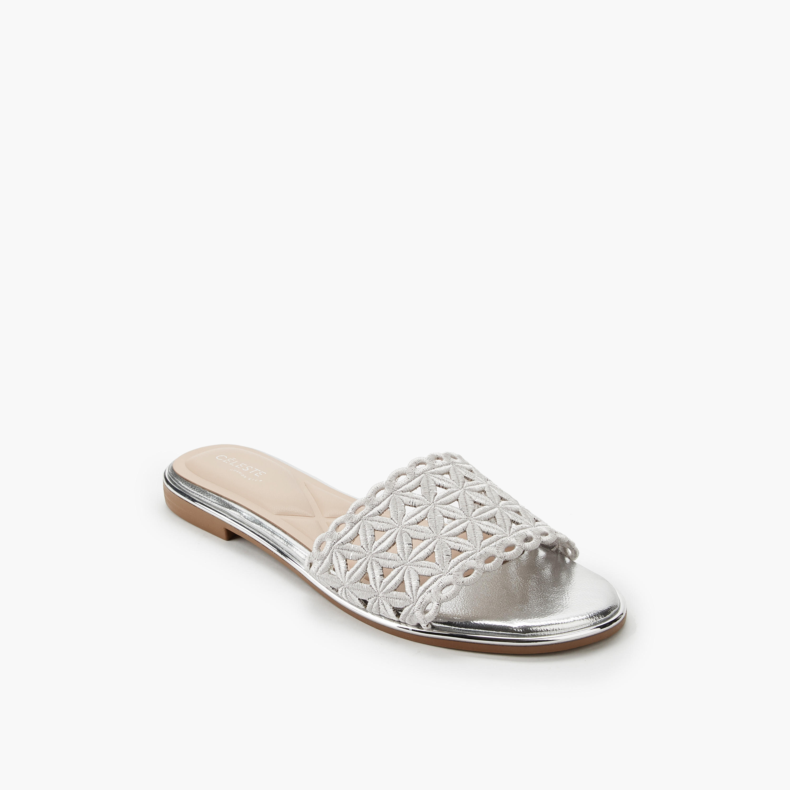 Celeste Women Laser Cut Detail Flat Sandals-women-shoes-flats-sandals-image-3
