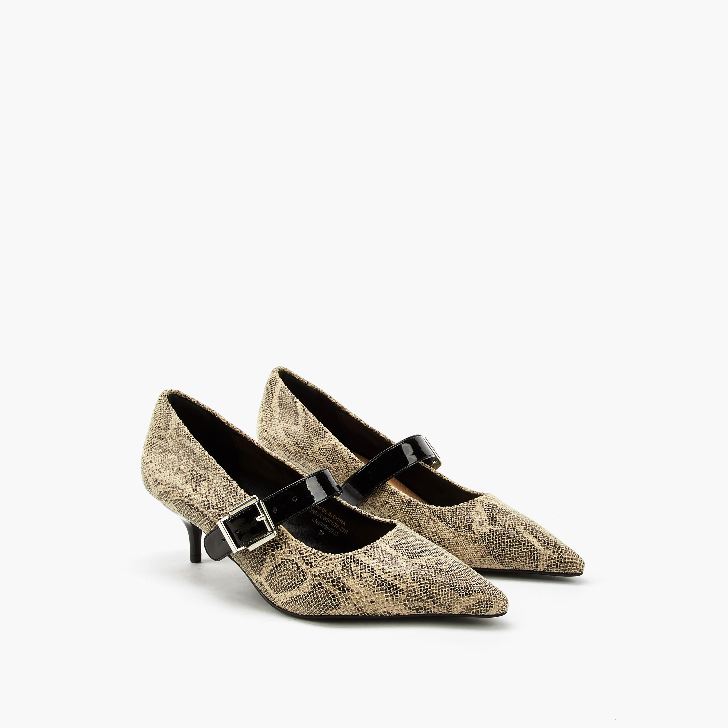 Celeste Women's Animal Print Pointed Toe Shoes with Kitten Heels-women-shoes-heels-image-1